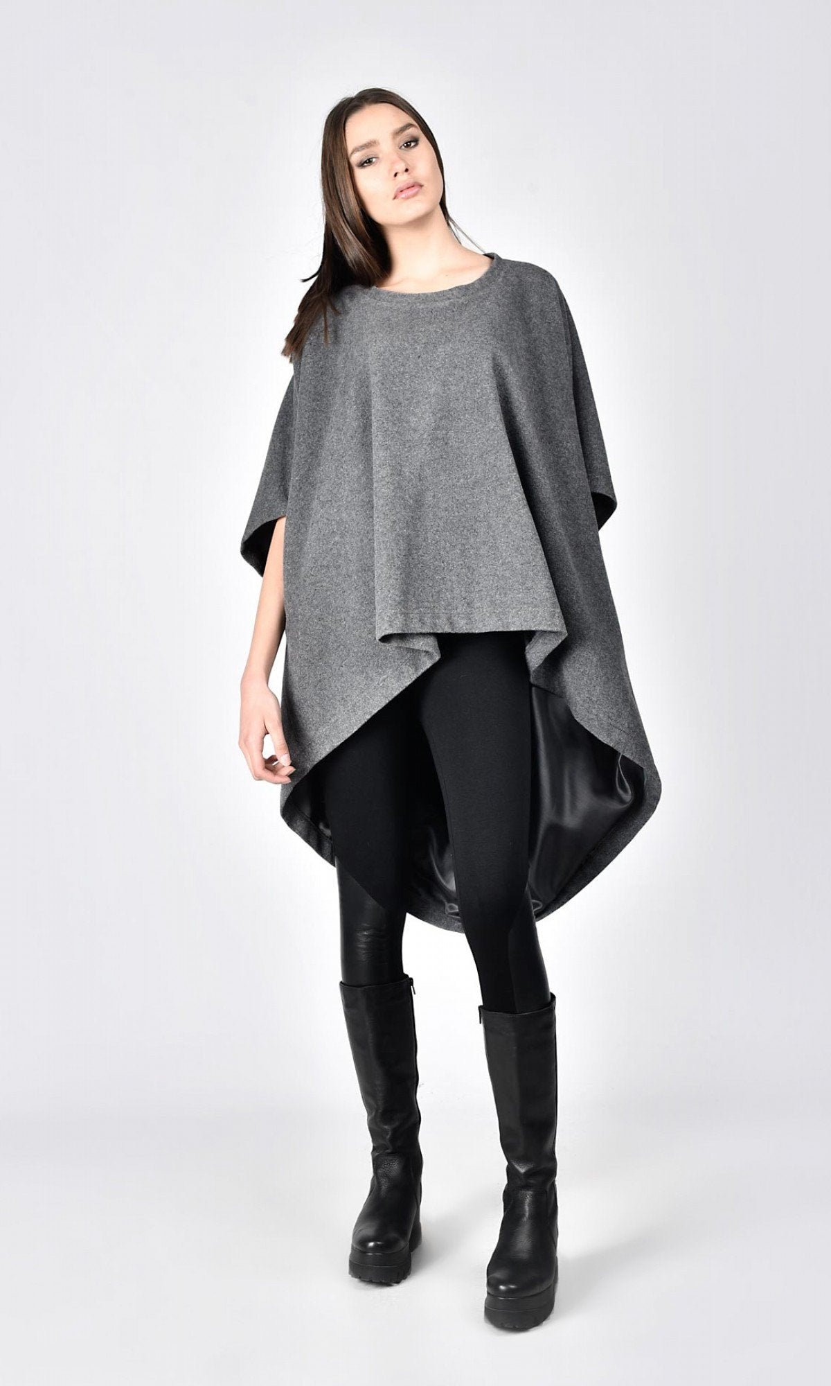 Cashmere Blend Poncho - AAKASHA