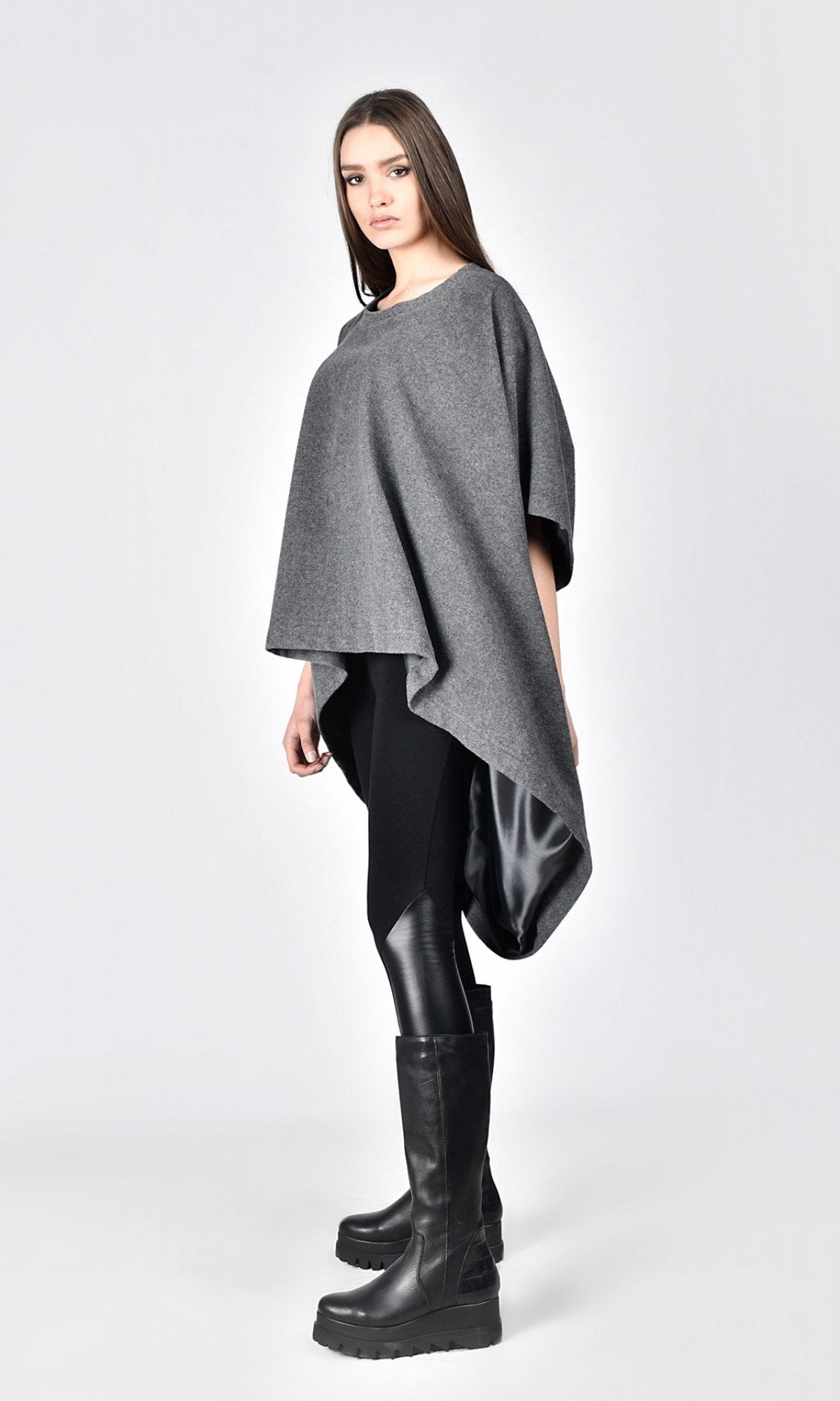 Cashmere Blend Poncho - AAKASHA