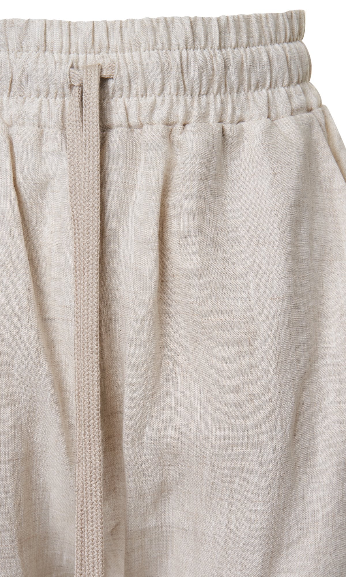 Linen Pants with Wide Ankle Cuffs