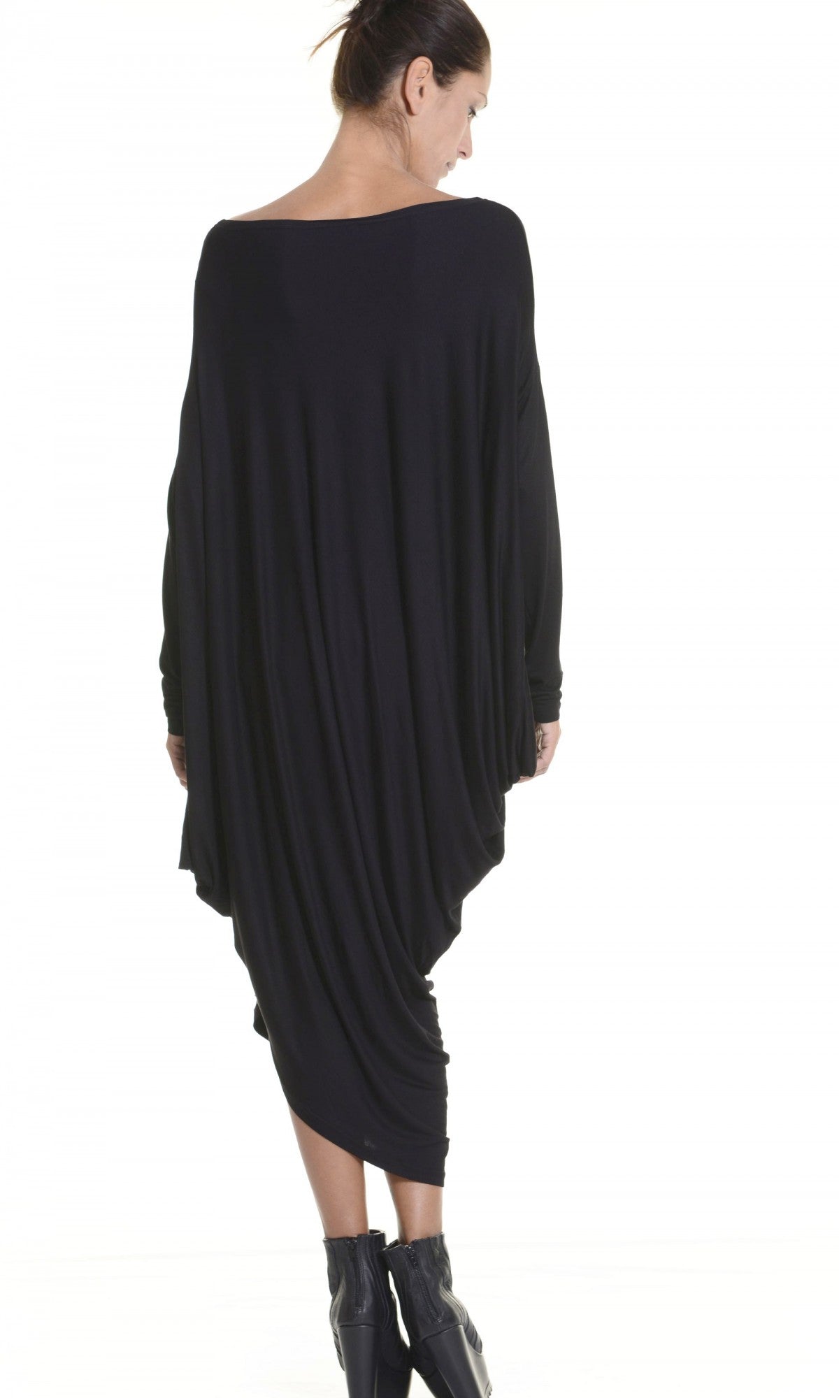 Asymmetric Long Sleeves Tunic Dress - AAKASHA