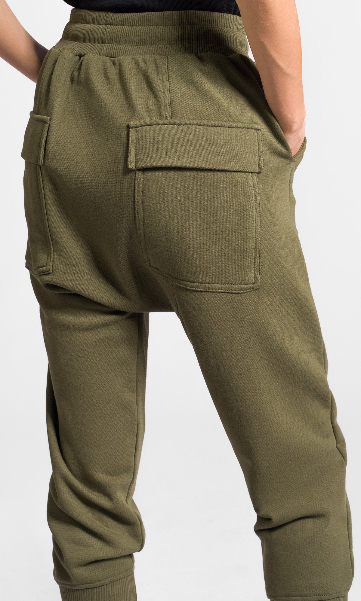 Drop Crotch Pants with Flap Pockets - AAKASHA