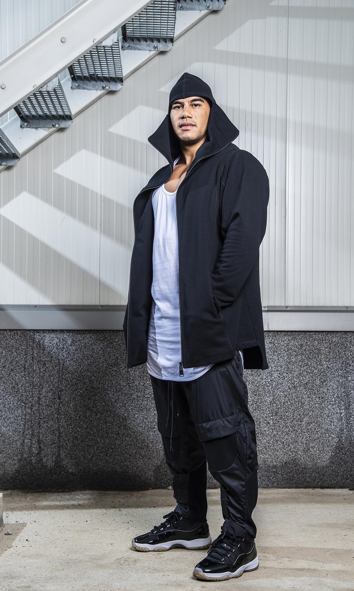 Detachable Sleeves Ninja Hoodie - AAKASHA