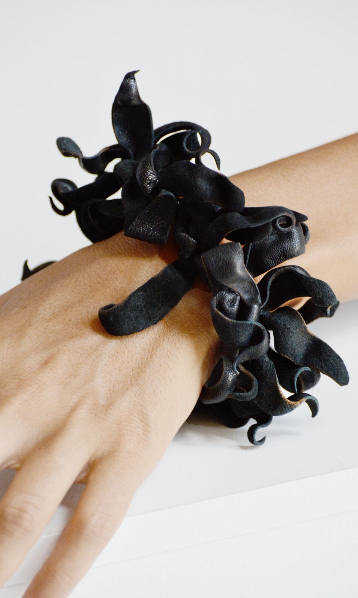 Curled Leather Bracelet