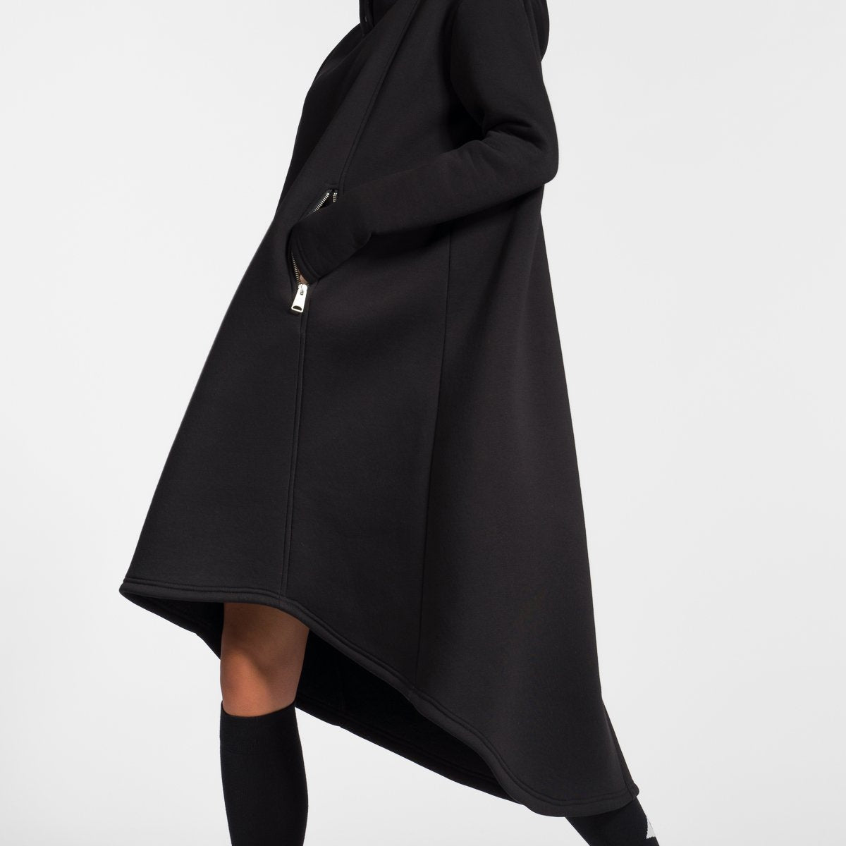 chinese dress ladies Women's Fall Winter Thickening Long Hoodie Dress Hooded Long Sleeve  Drawstring Split Hem Maxi Sweatshirt Dress Casual Fashion Plus Size  Pullover Dresses with Big Pocket, Black, S at Amazon Women's Clothing store main image 0