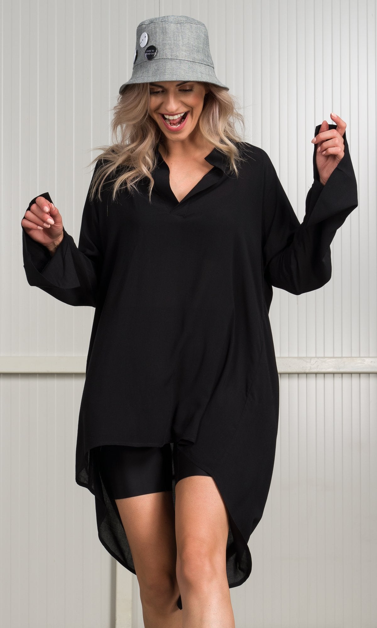 Draped Back Tunic Shirt - AAKASHA