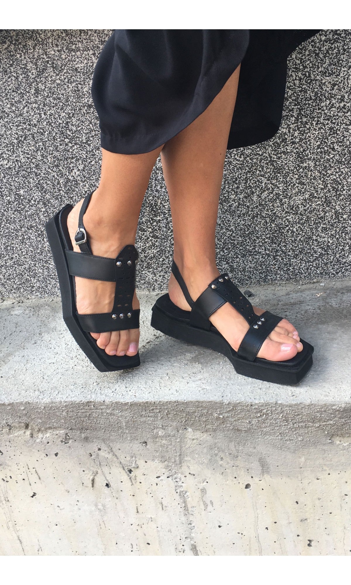 Metal Studs And Rivets Flat Sandals