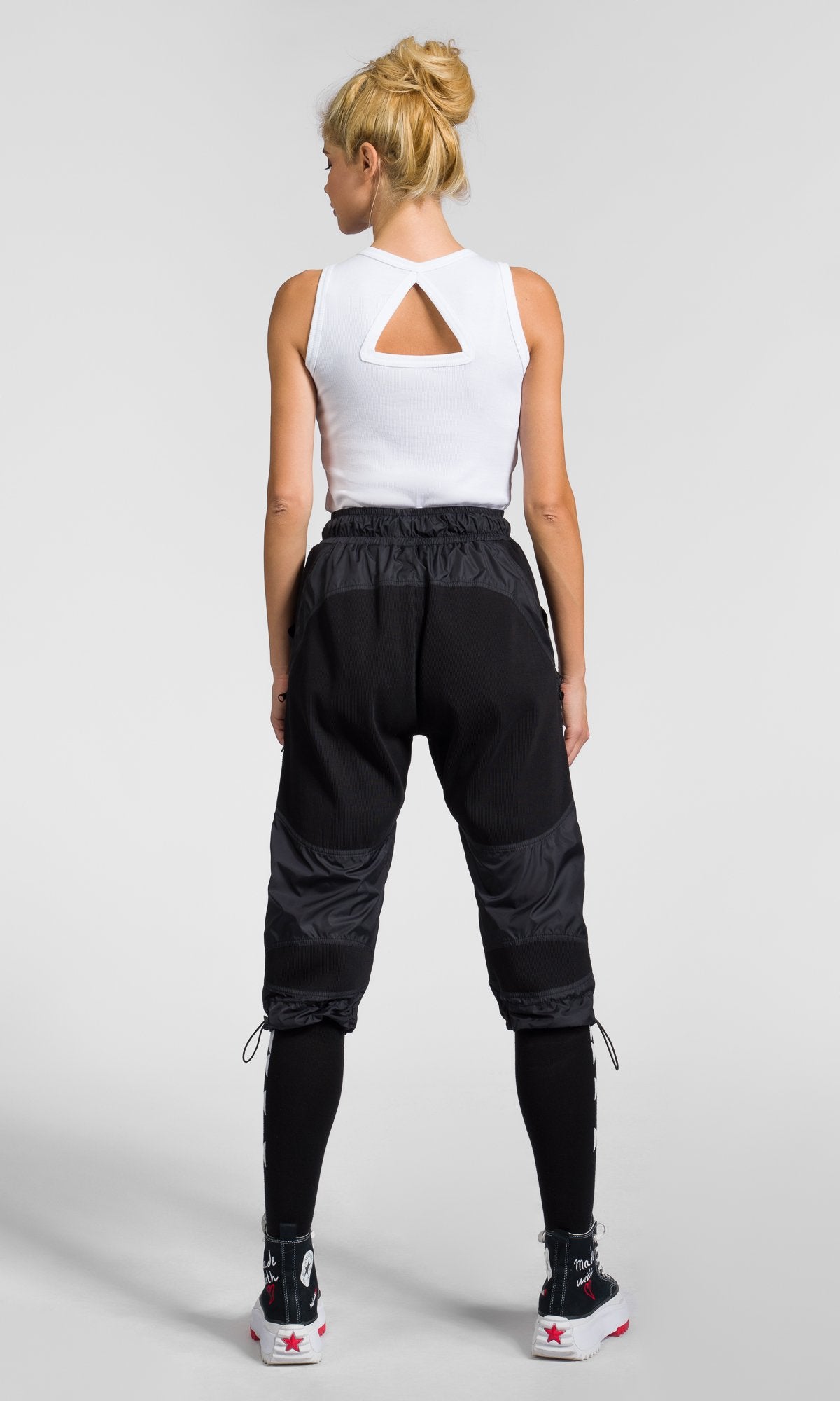 Ribbed Knee Track Pants