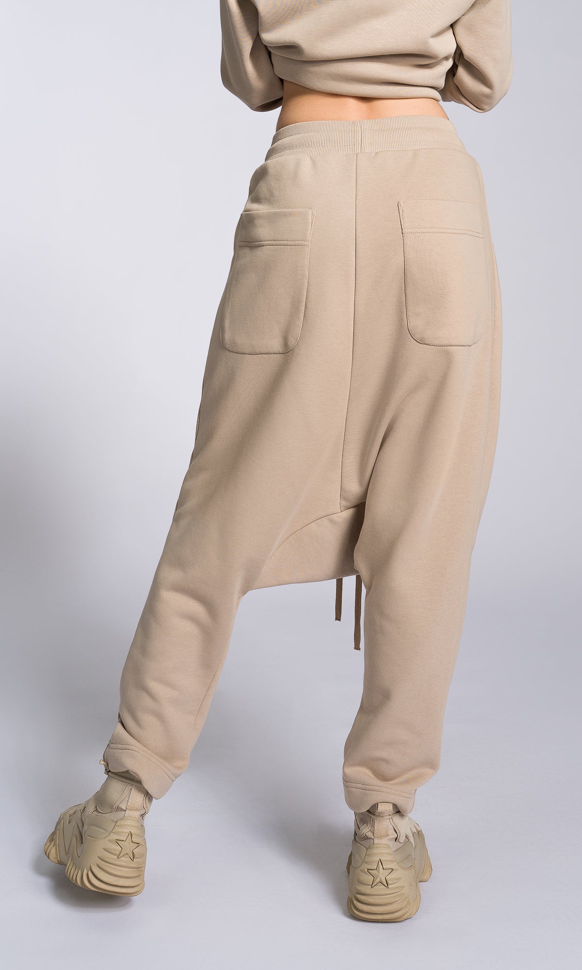 Deep Drop Crotch Cotton Pants - AAKASHA