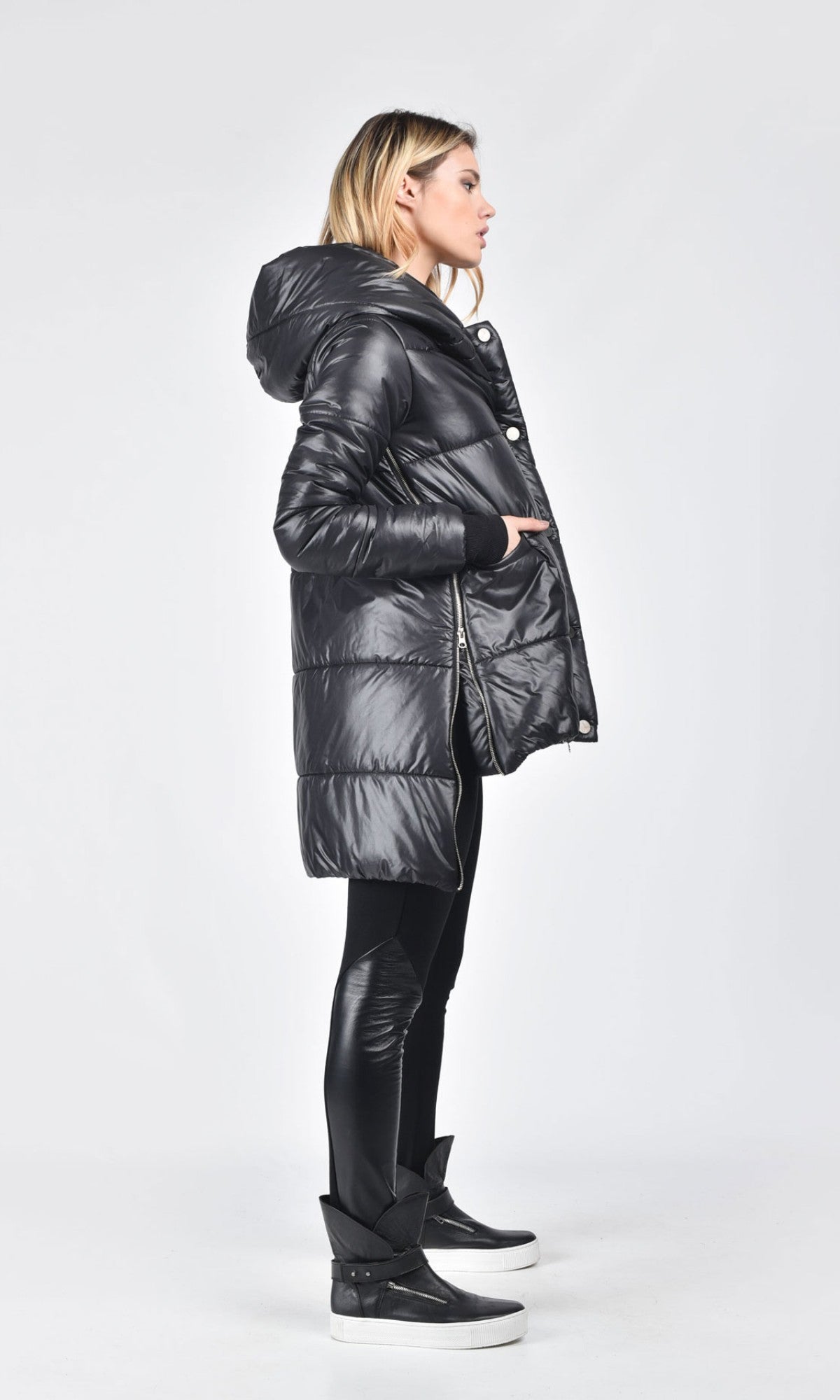 Side Zippered Quilted Jacket