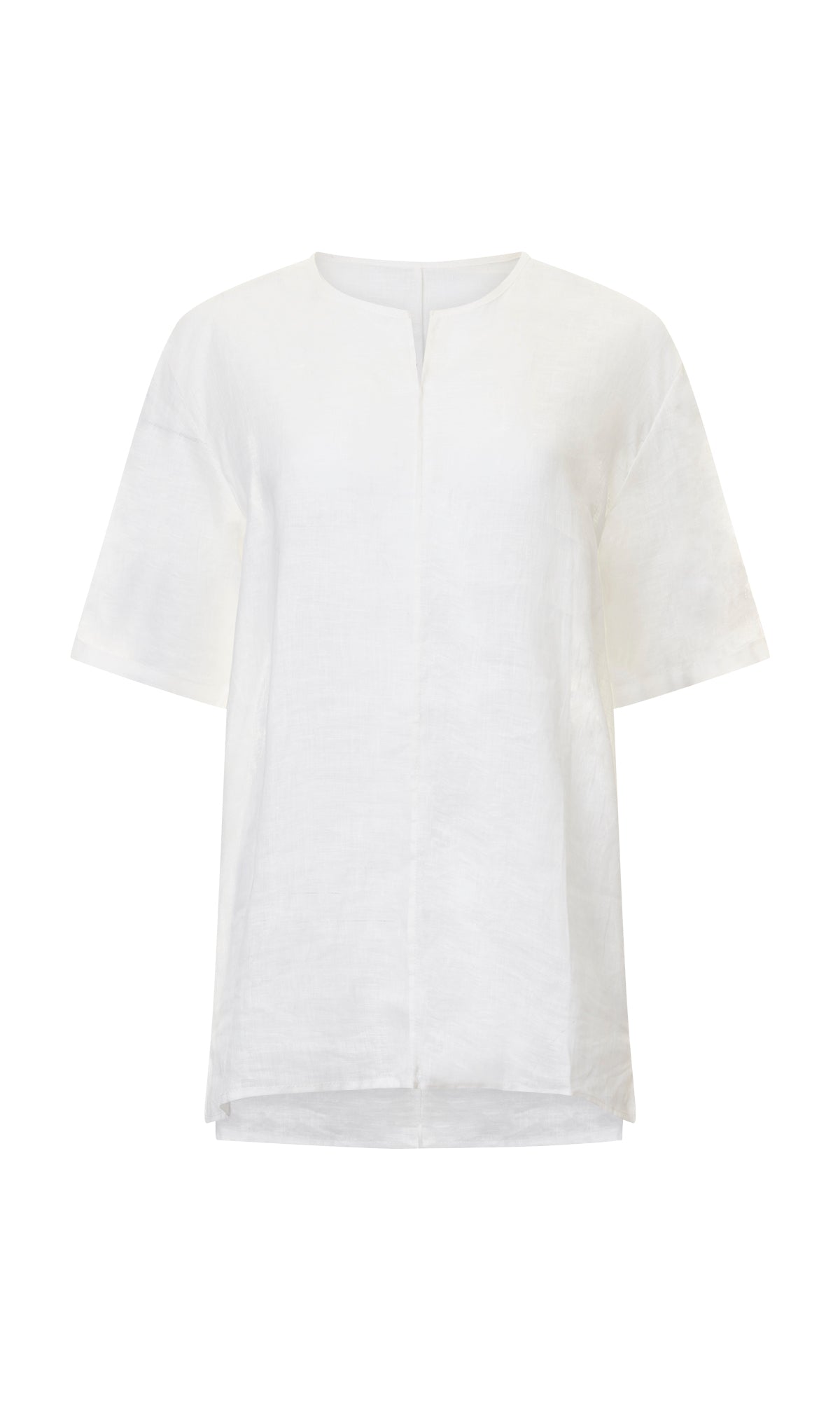 Outer Hem Linen Blouse - AAKASHA