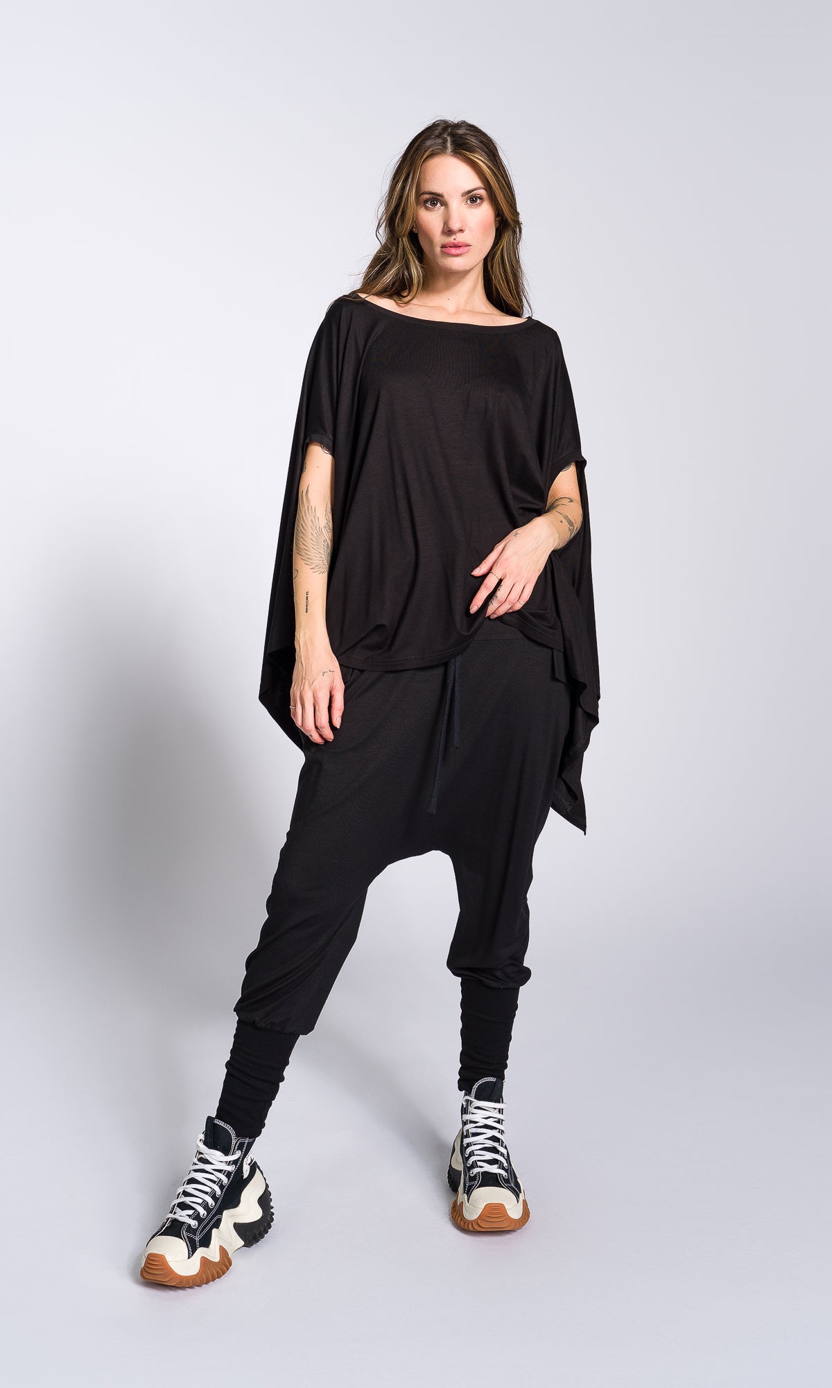 Loose Top with Handkerchief Hem