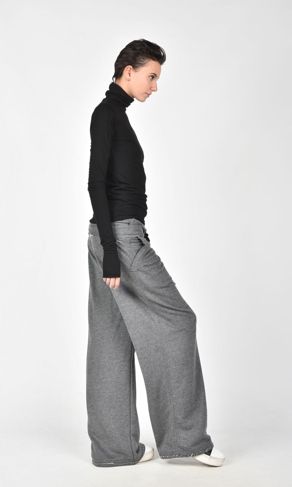 Cotton Overlapped Front Pants - AAKASHA