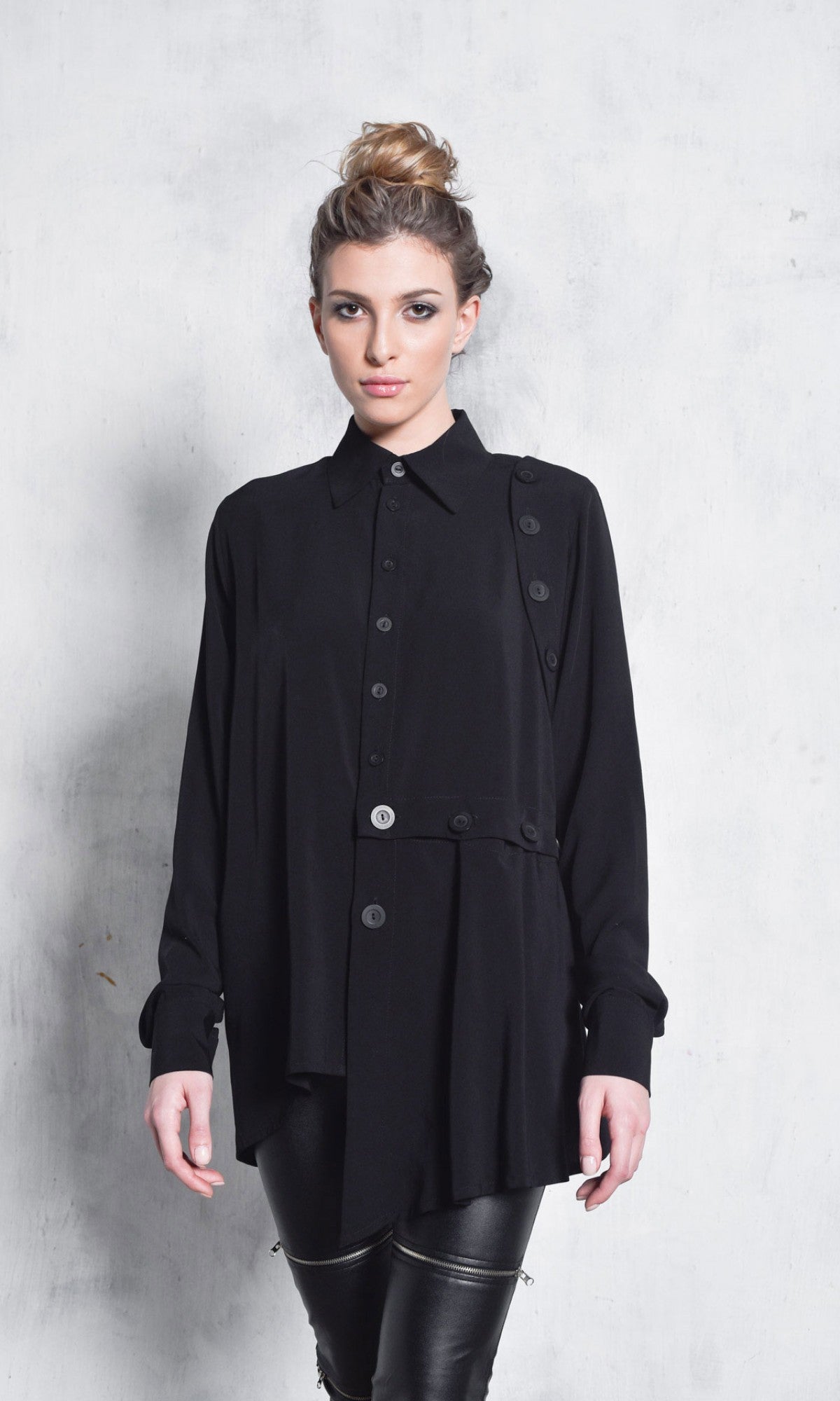 Extra Buttoned Long Sleeves Shirt - AAKASHA