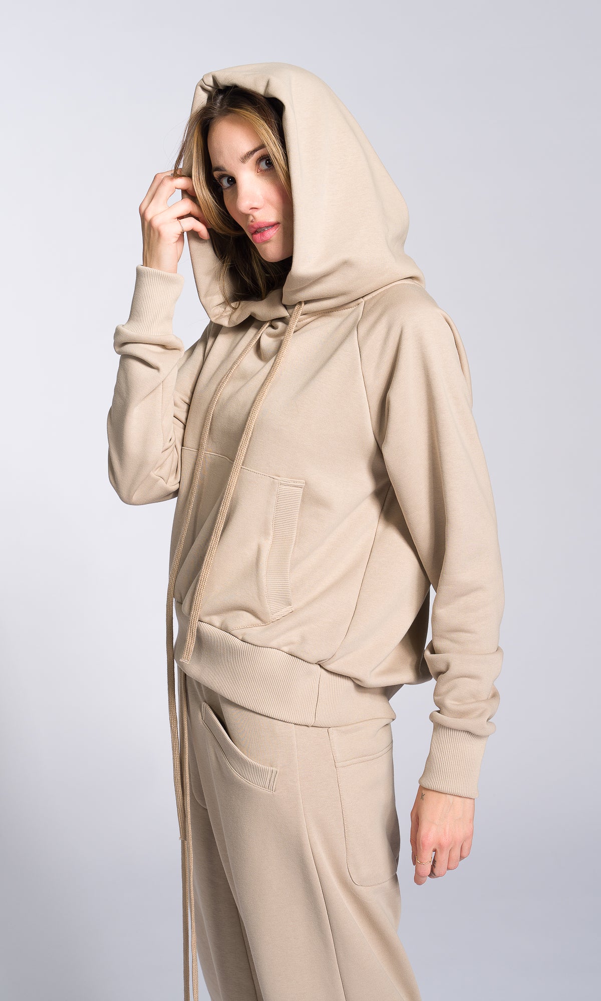 Kangaroo Pocket Hooded Sweatshirt - AAKASHA