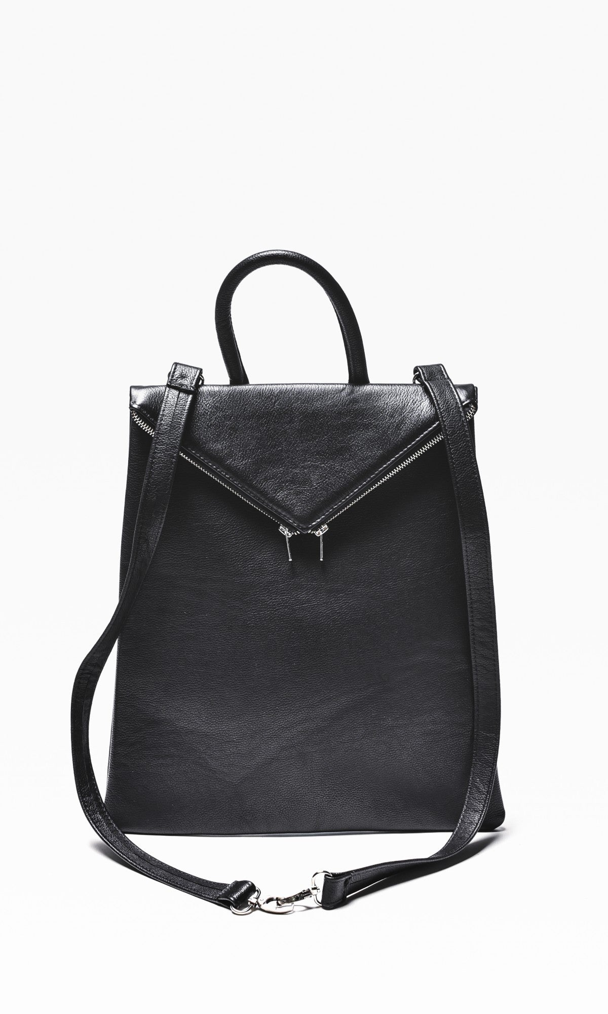 Black Leather Backpack