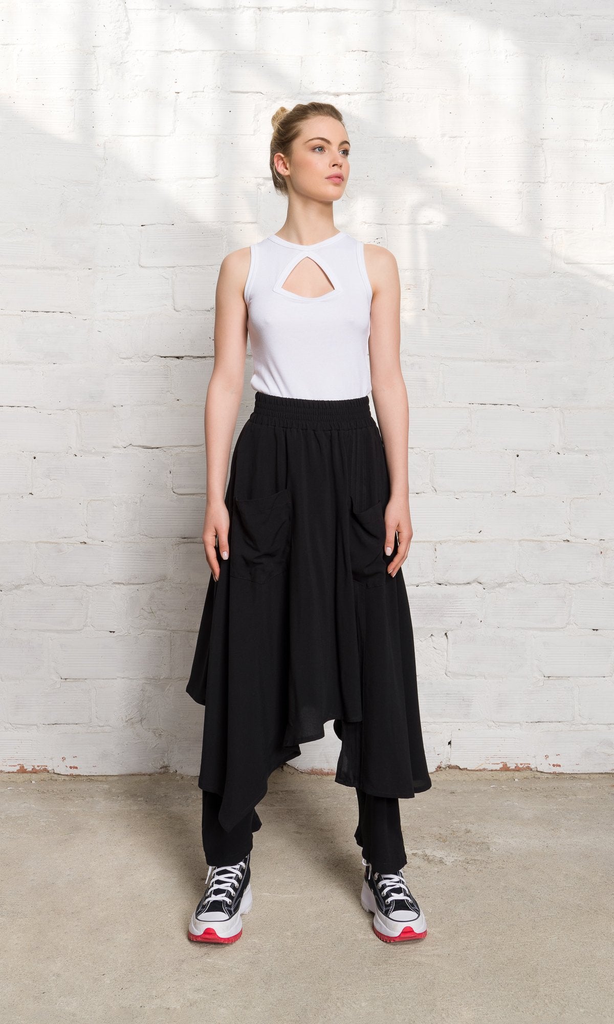 Layered Skirt Pants