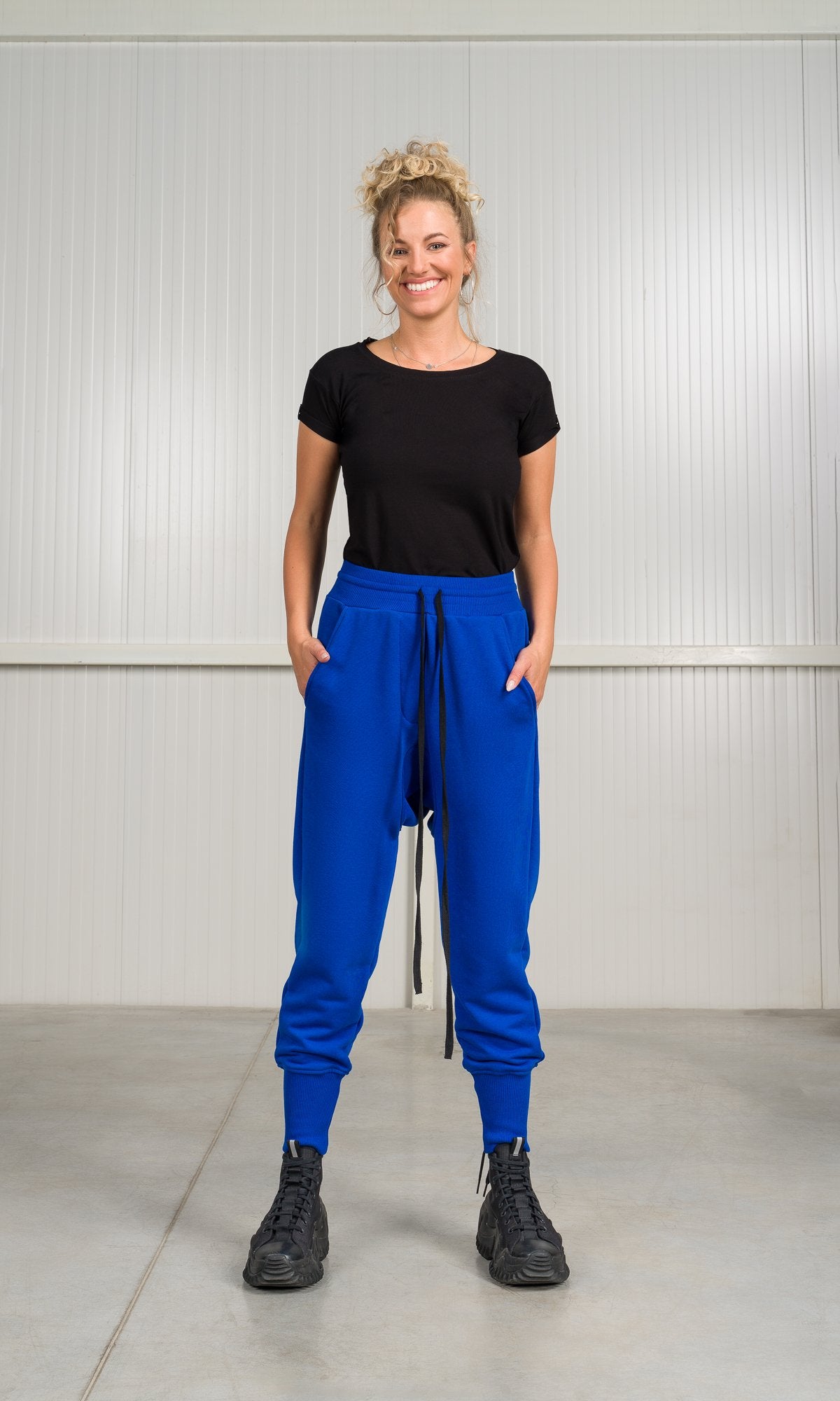 Drop Crotch Pants with Flap Pockets - AAKASHA