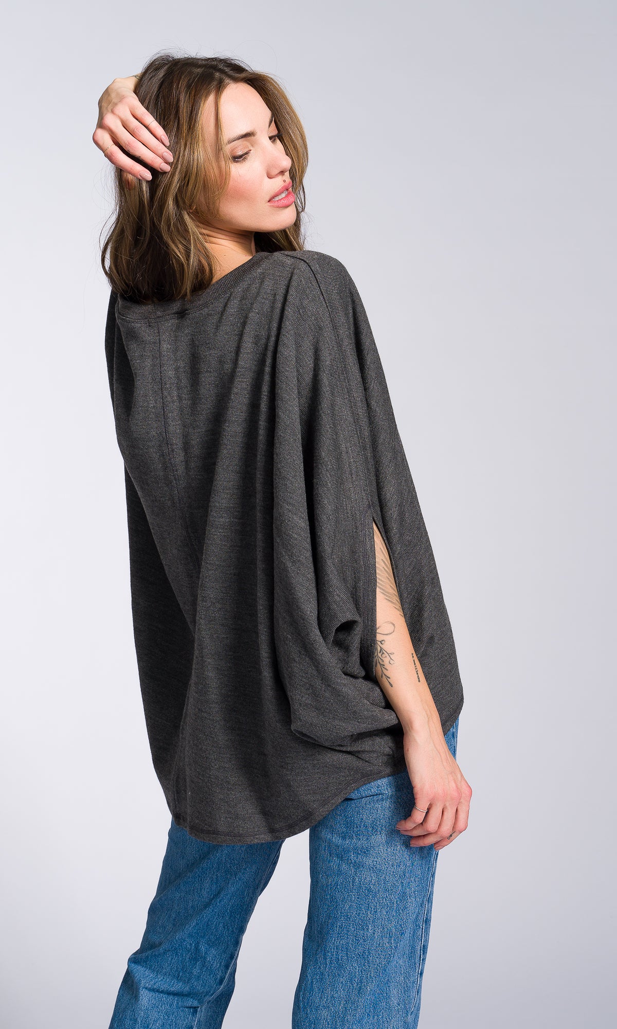 Batwing Sleeves Knit Blouse - AAKASHA