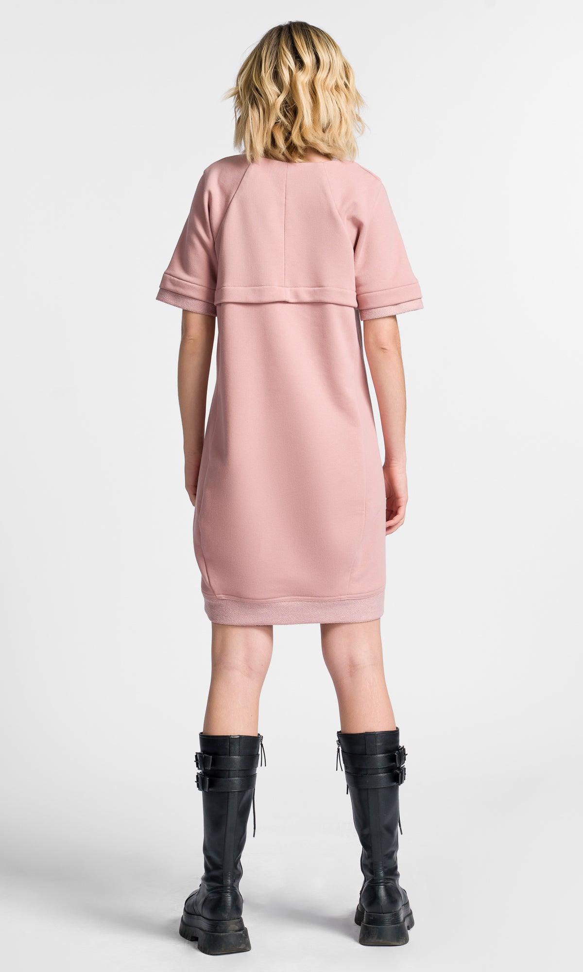 Short Sleeved Sweatshirt Dress - AAKASHA