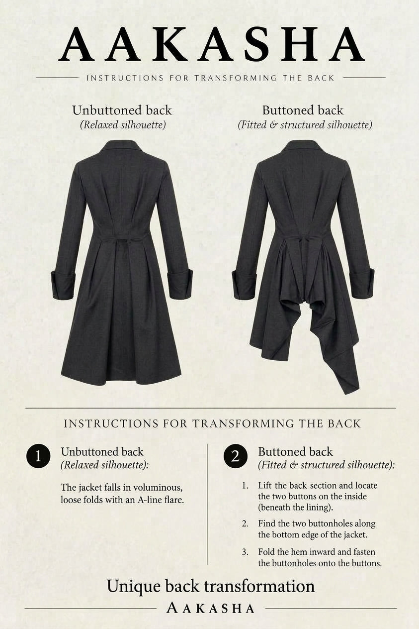 Asymmetrischer Blazer mit Knöpfen