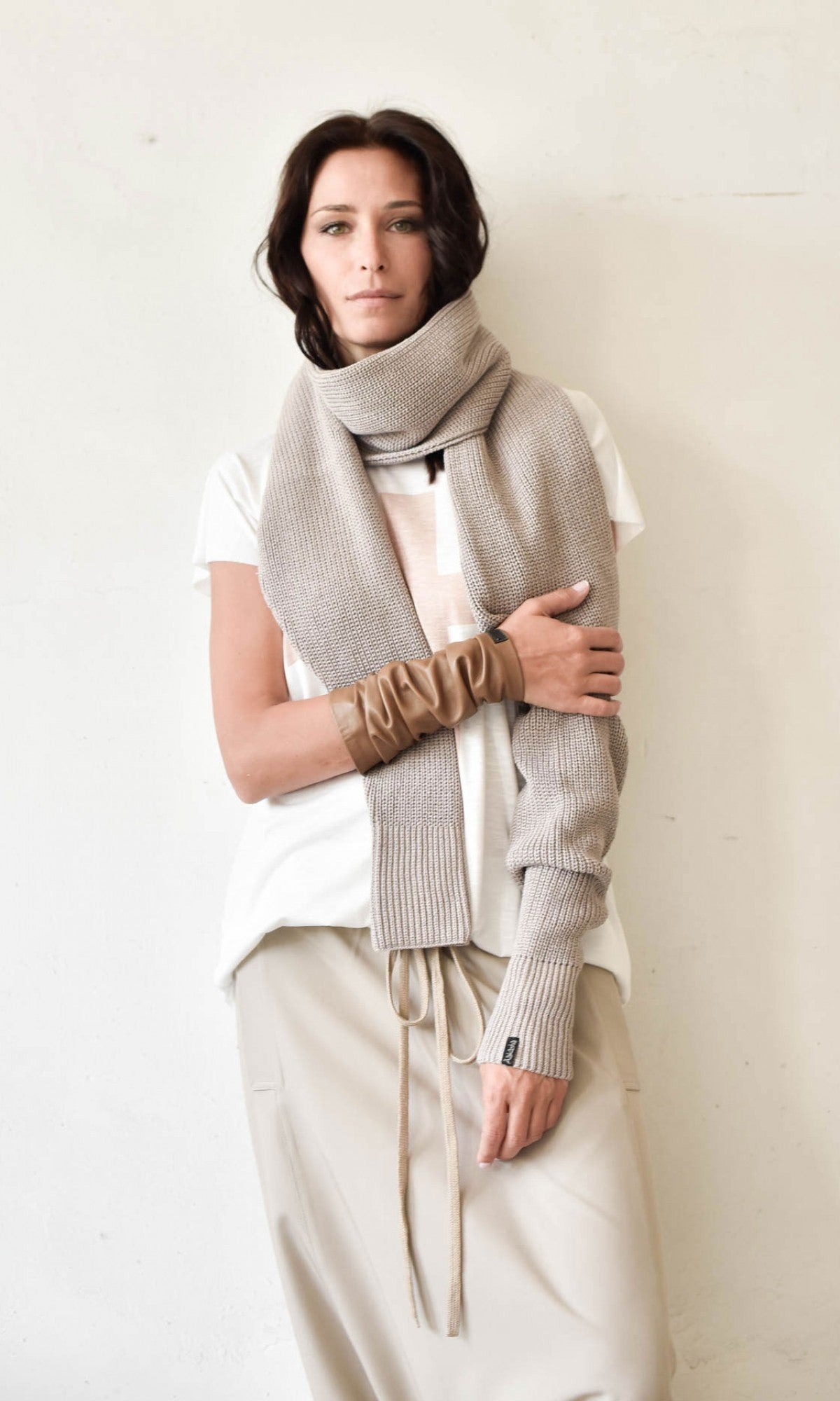 Wrap Scarf with Long Sleeves