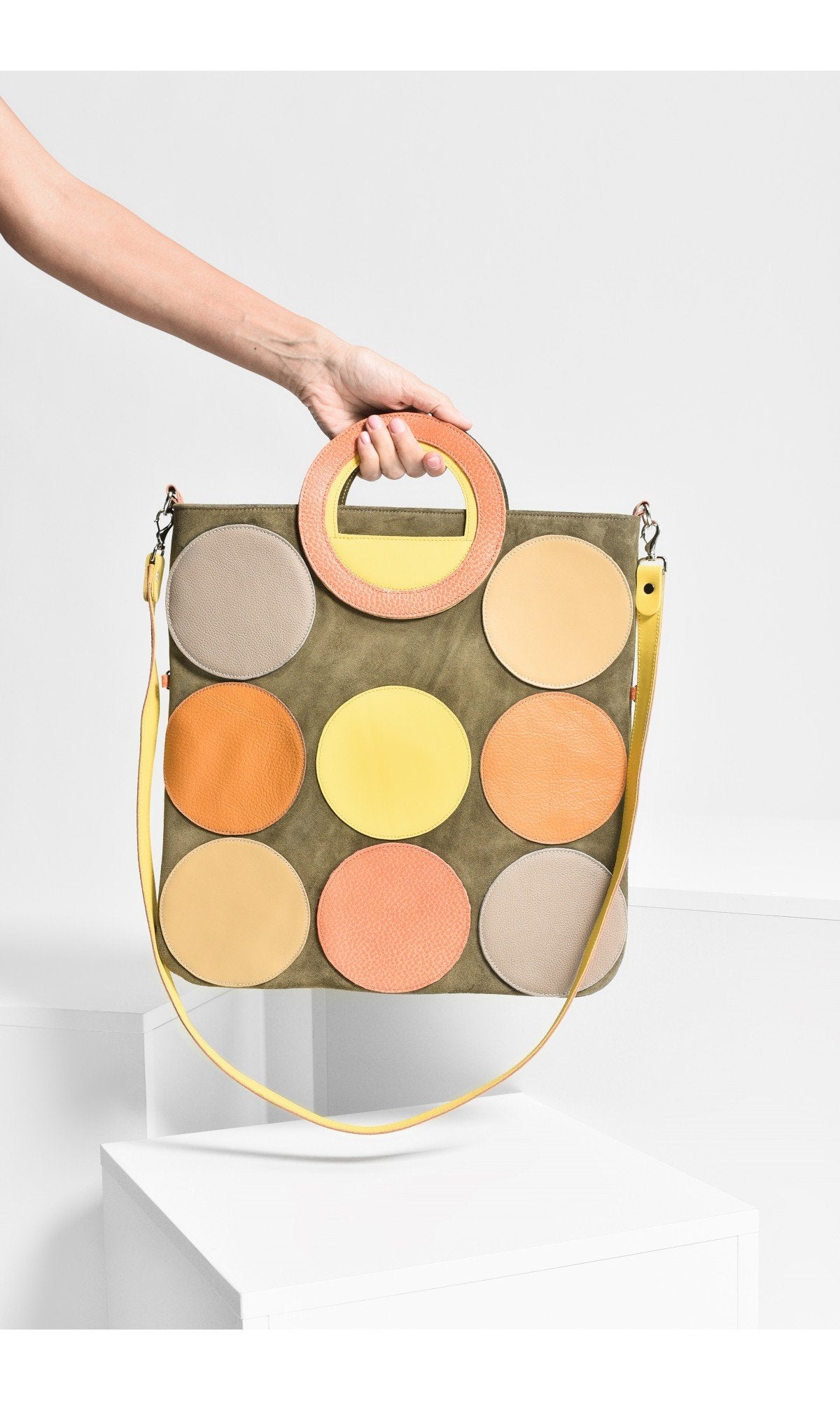Multicolor Foldover Crossbody Clutch