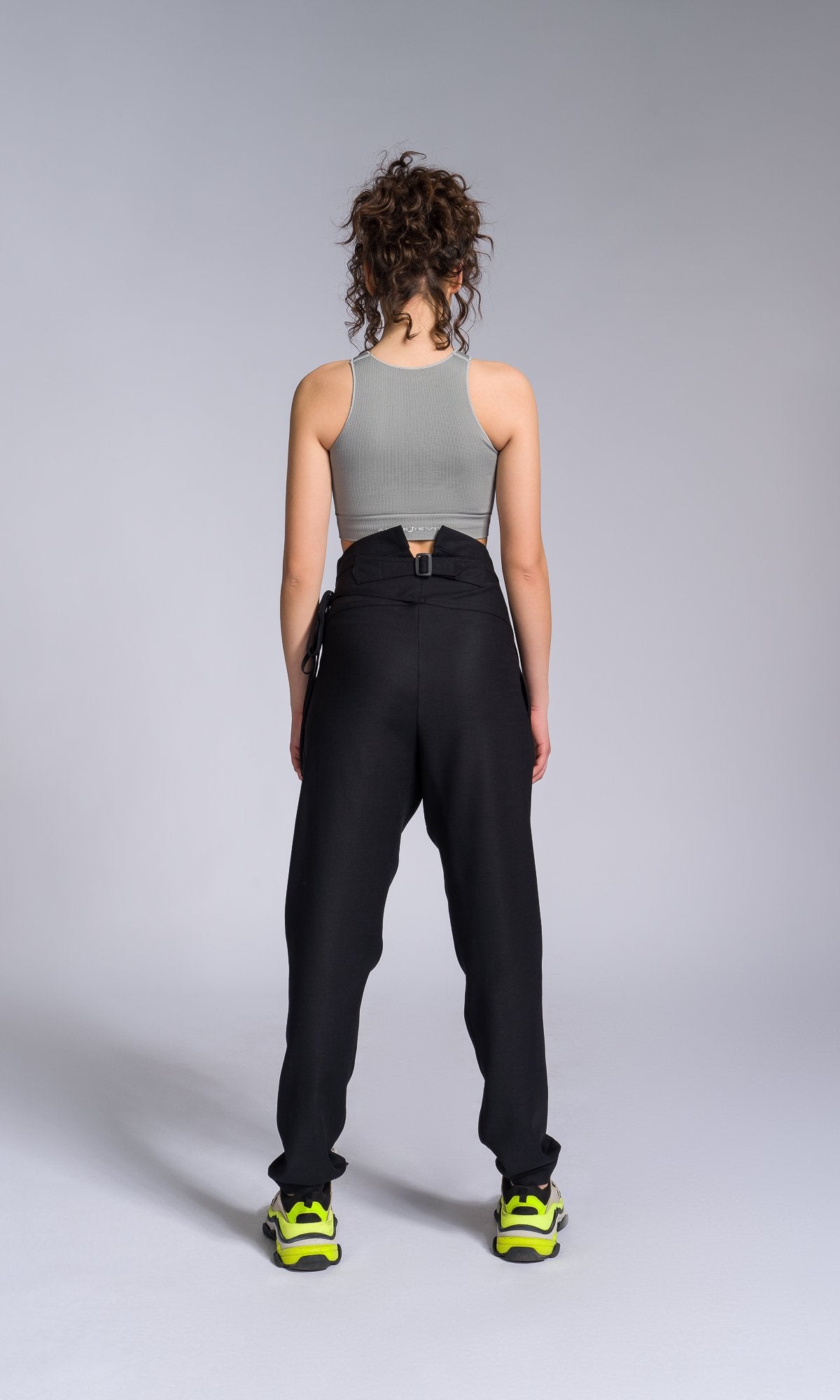 Tapered Pants with Overlap Front - AAKASHA