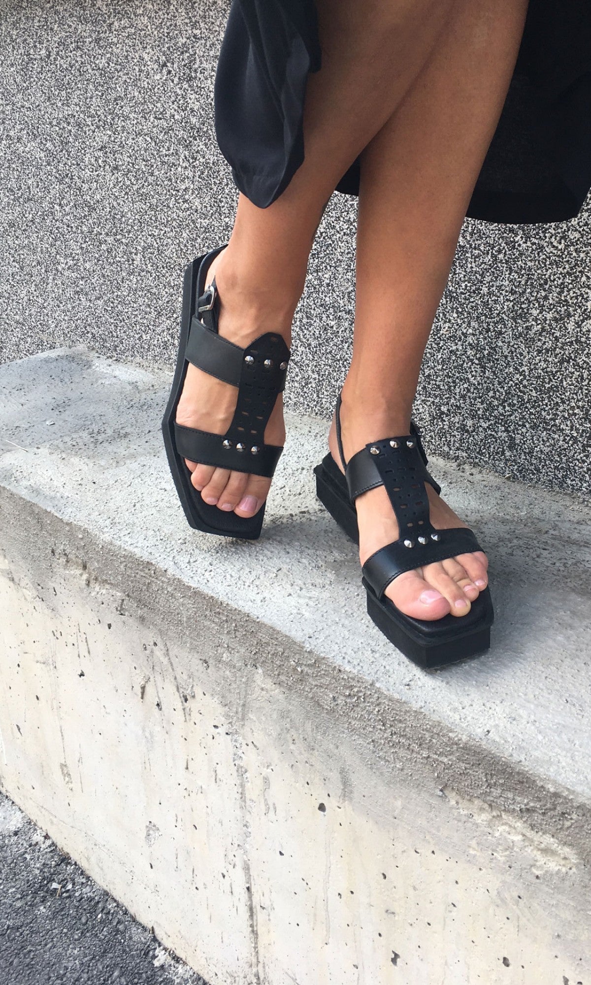 Metal Studs And Rivets Flat Sandals