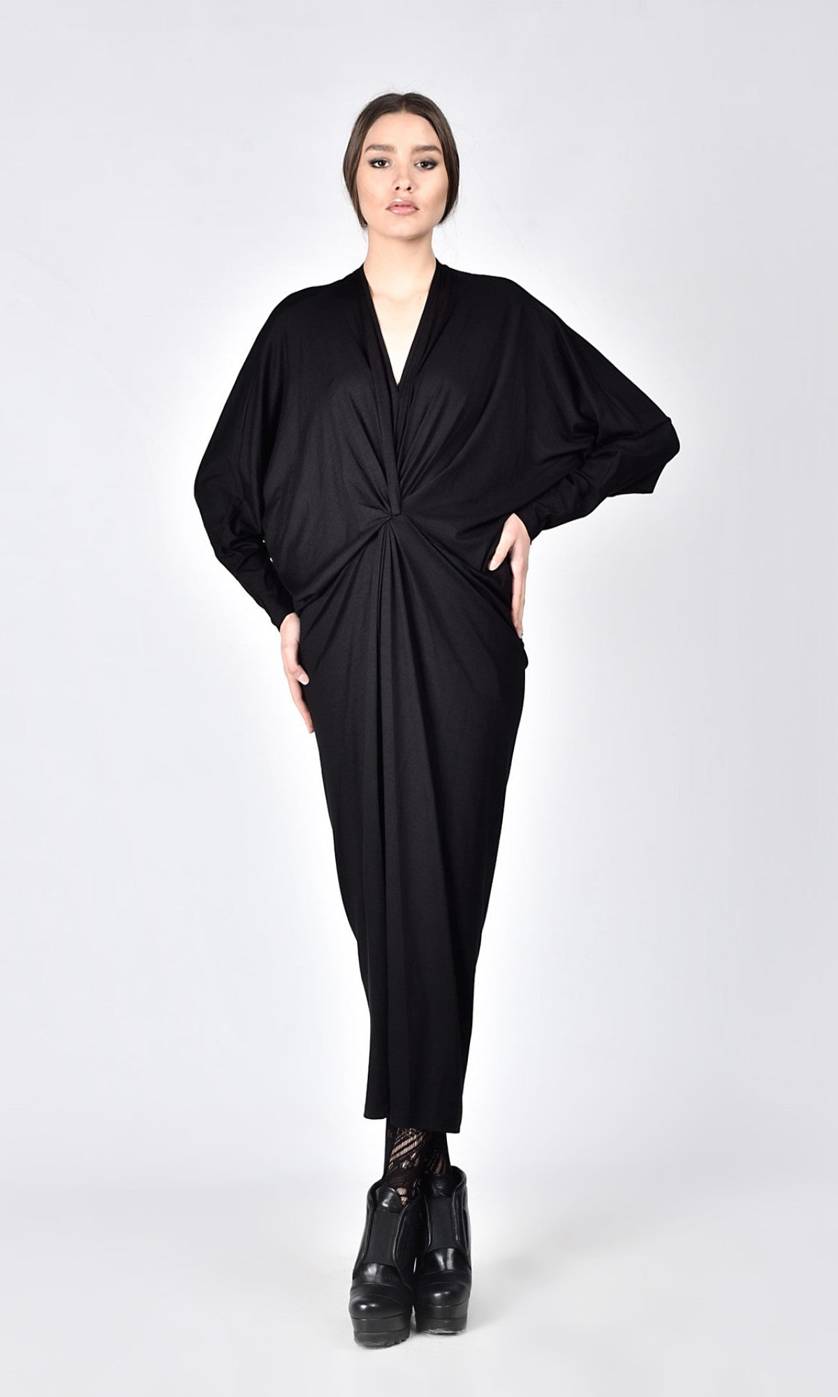 Maxi Kaftan Dress with Batwing Sleeves