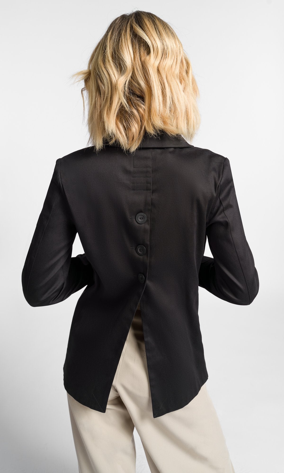 Double Breasted Blazer with Open Back - AAKASHA