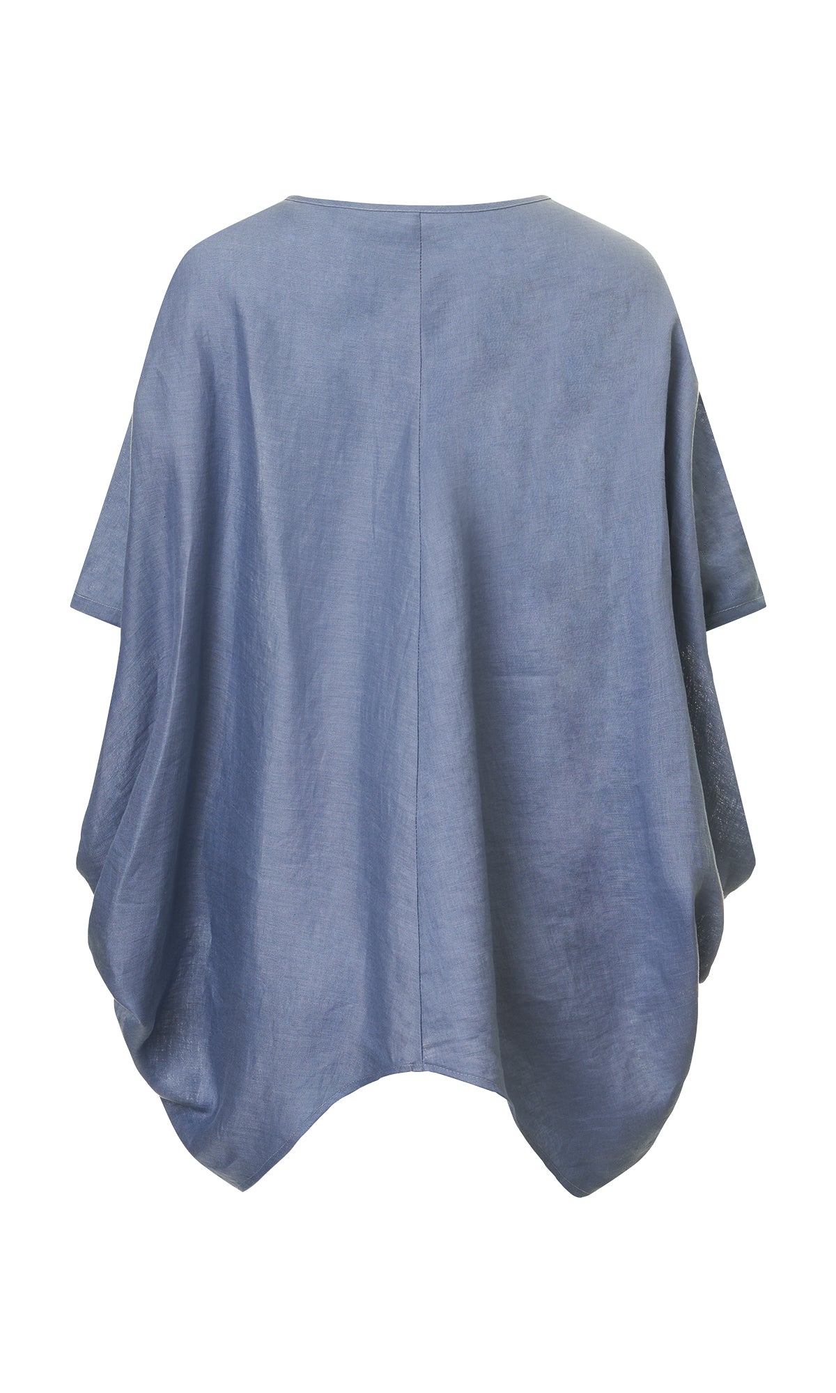 Loose Draped Linen Blouse - AAKASHA