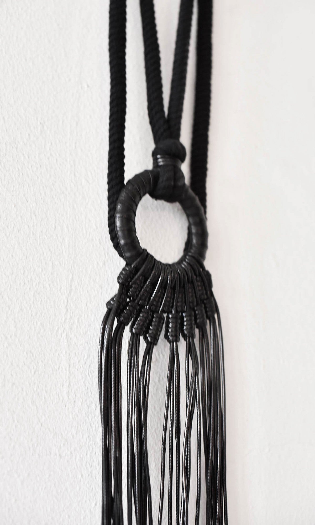 Extra Long Necklace with Buckle and Beads