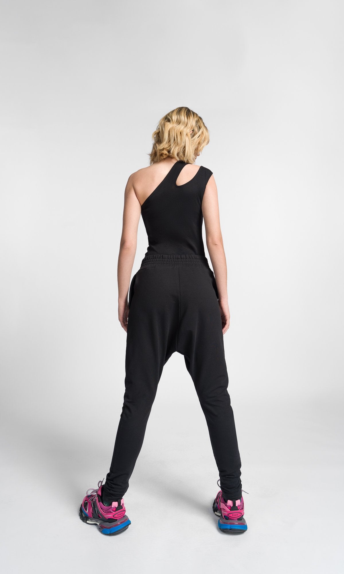 Inverted Pleat Drop Crotch Pants - AAKASHA