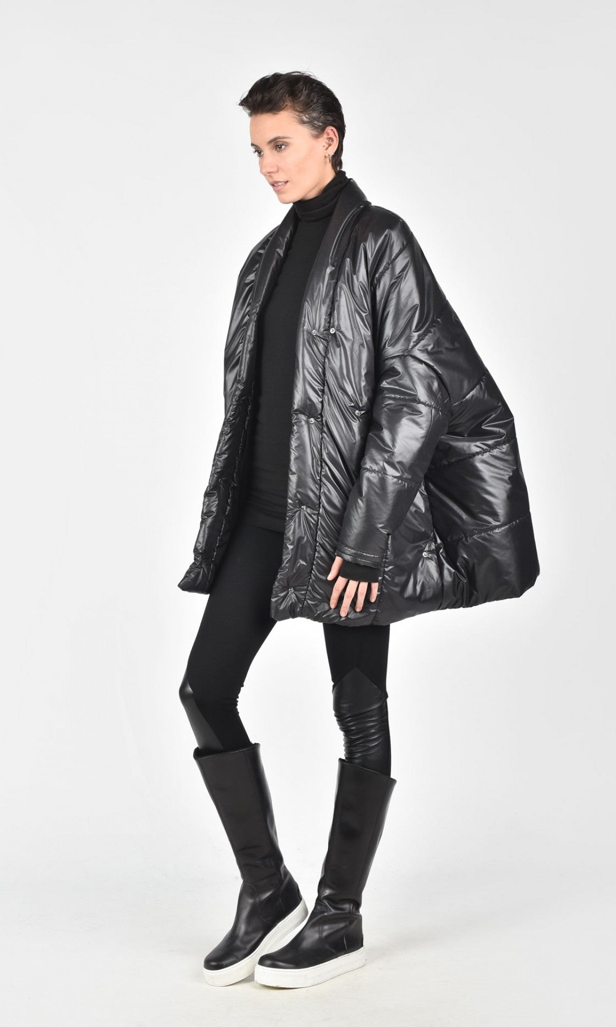 Short Quilted Oversized Coat