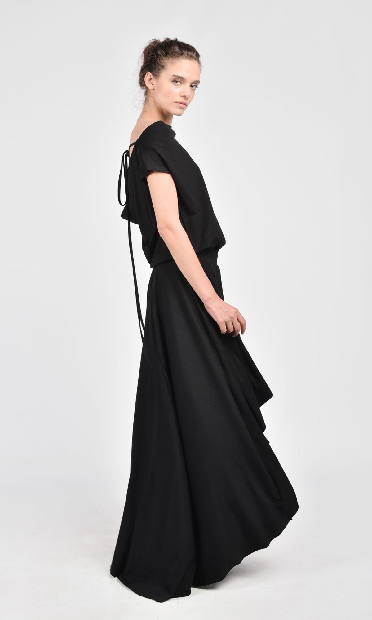 High Low Maxi Jersey Dress - AAKASHA