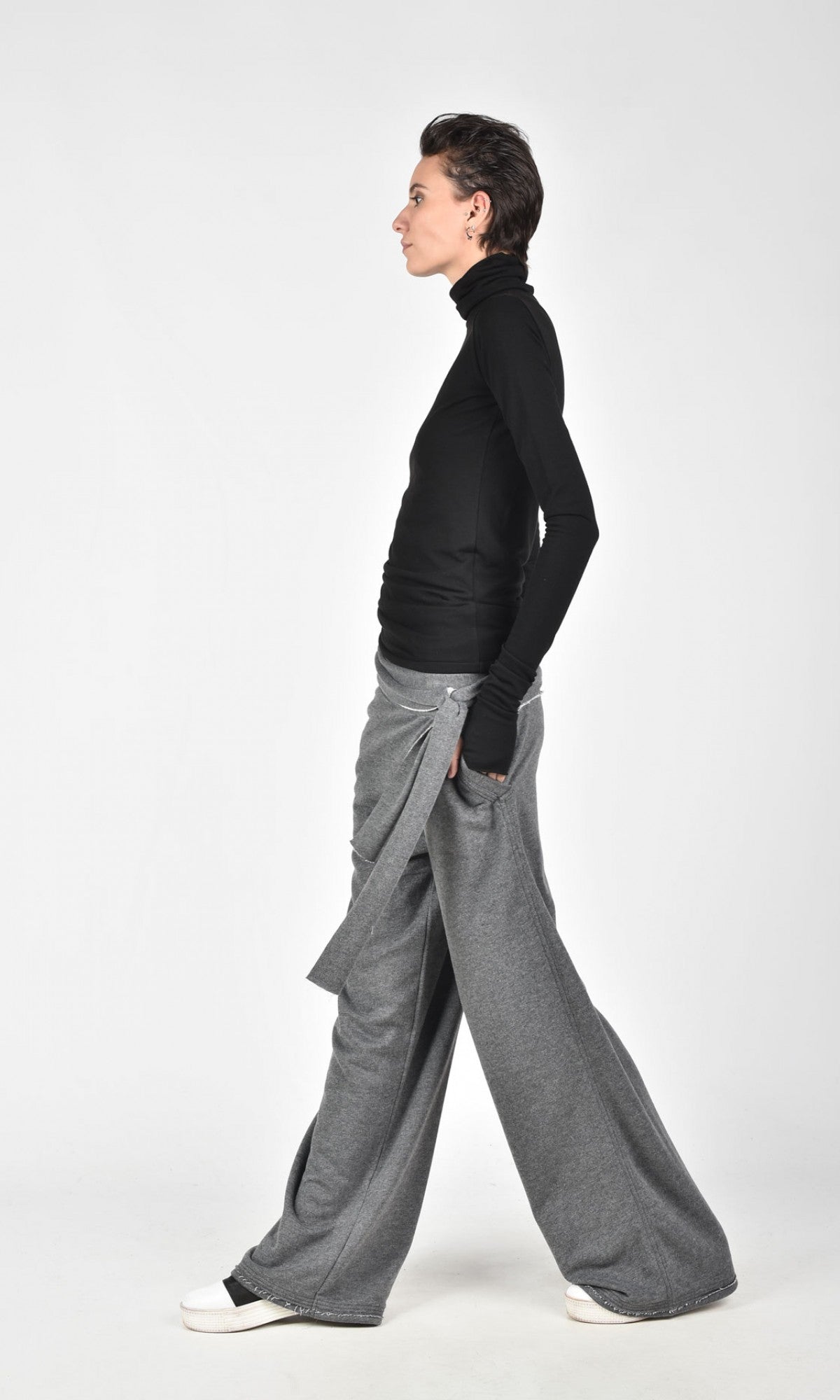 Cotton Overlapped Front Pants - AAKASHA