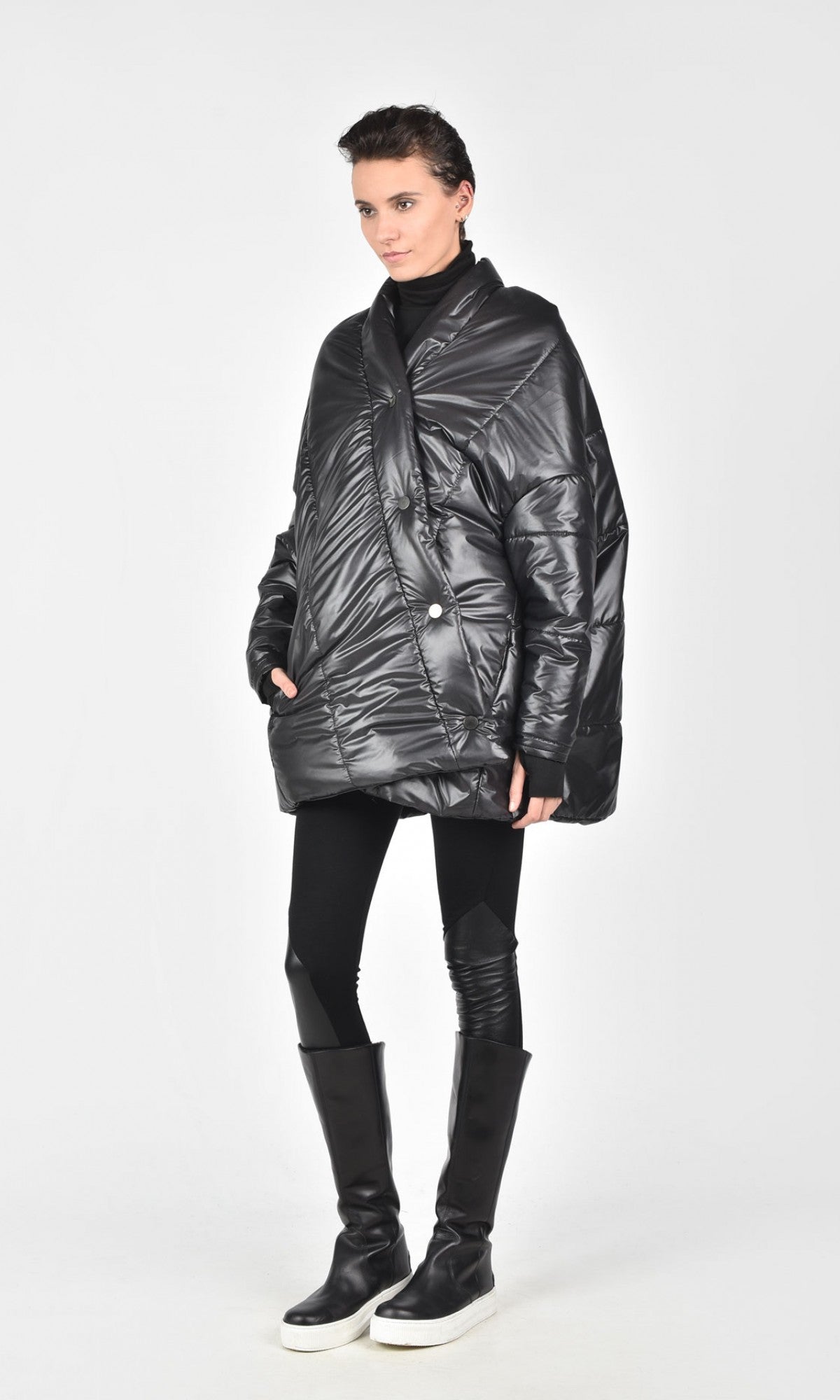 Short Quilted Oversized Coat