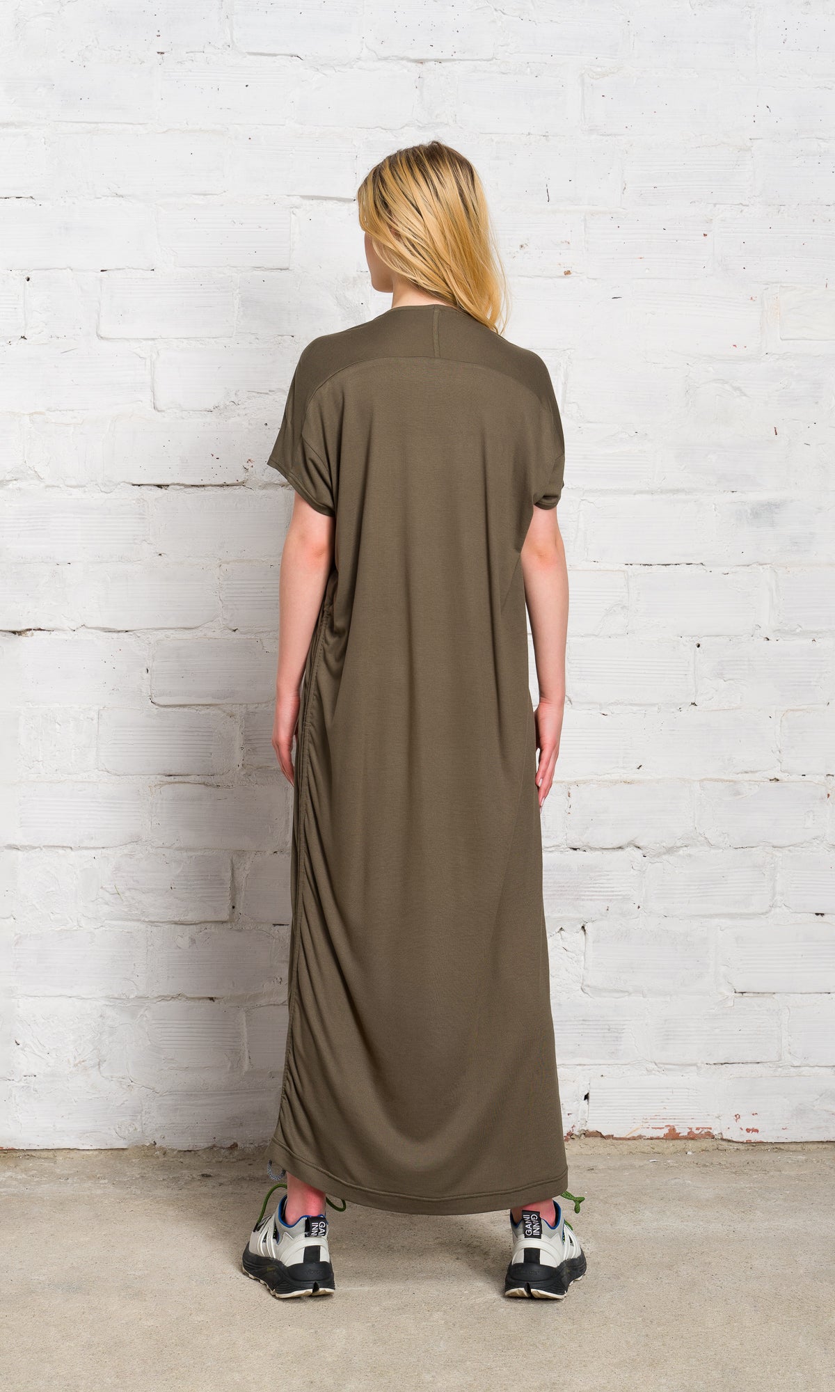 Casual Maxi Dress with Adjustable Drawstring - AAKASHA