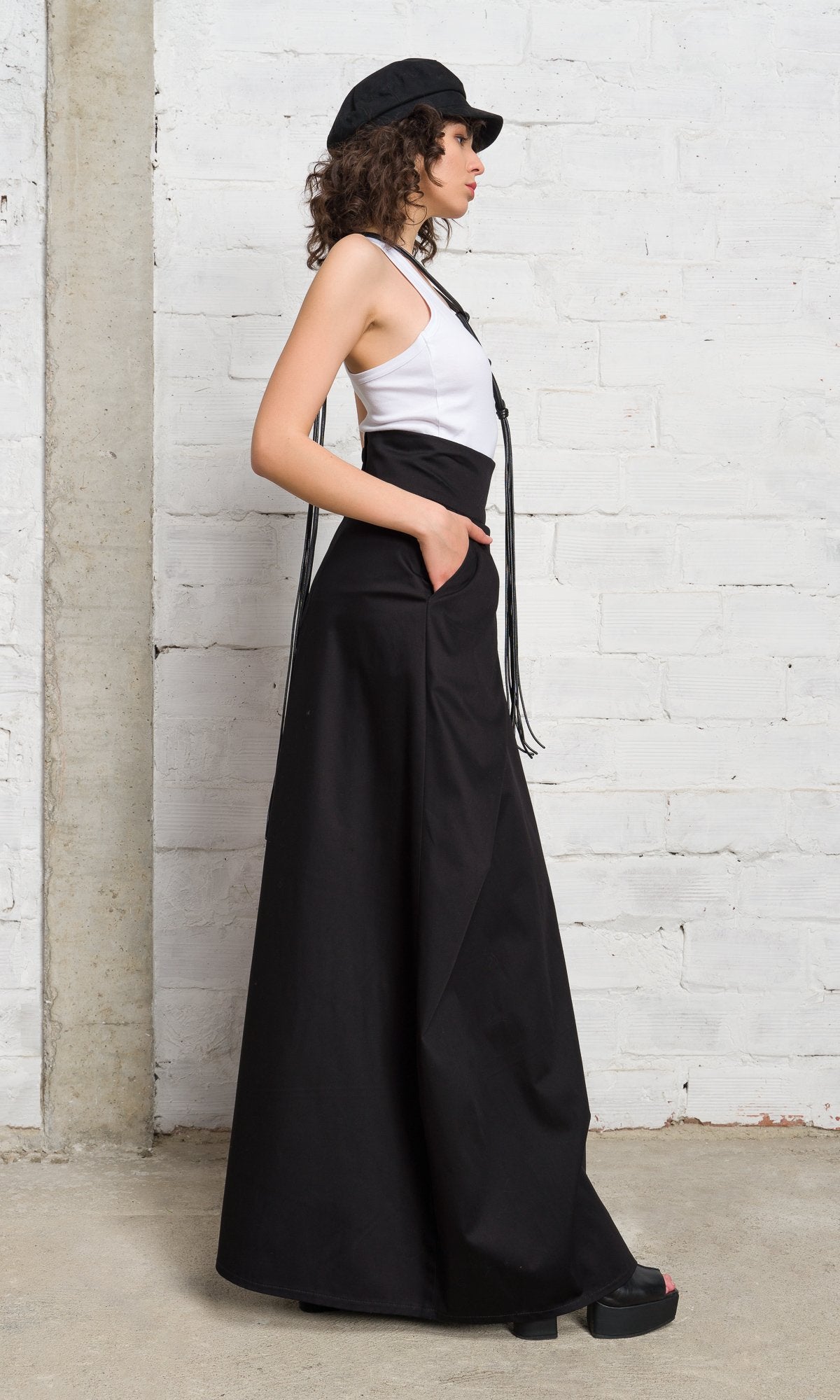 Long Skirt With Overlapping Front - AAKASHA