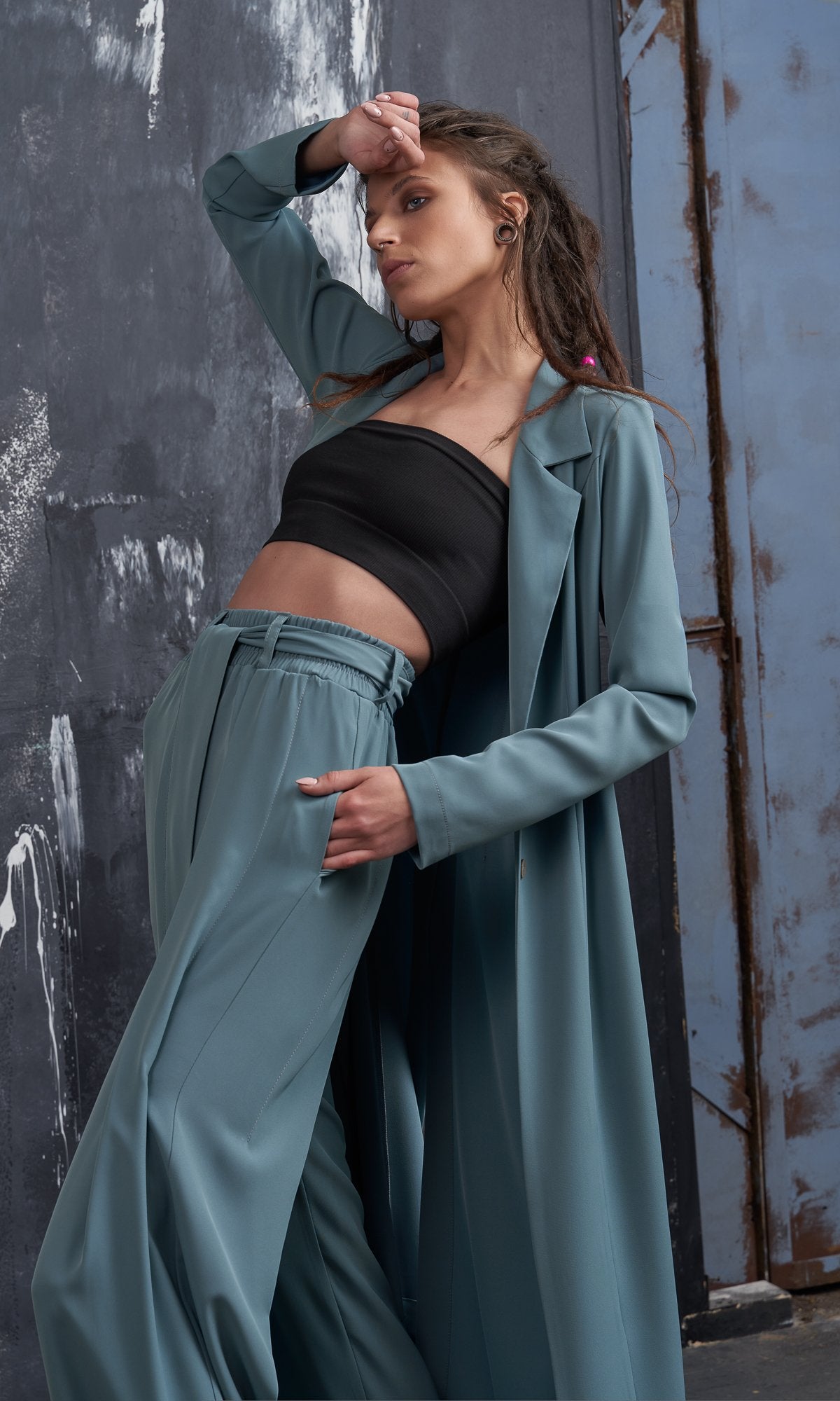 Wide Leg Tuck Pants - AAKASHA