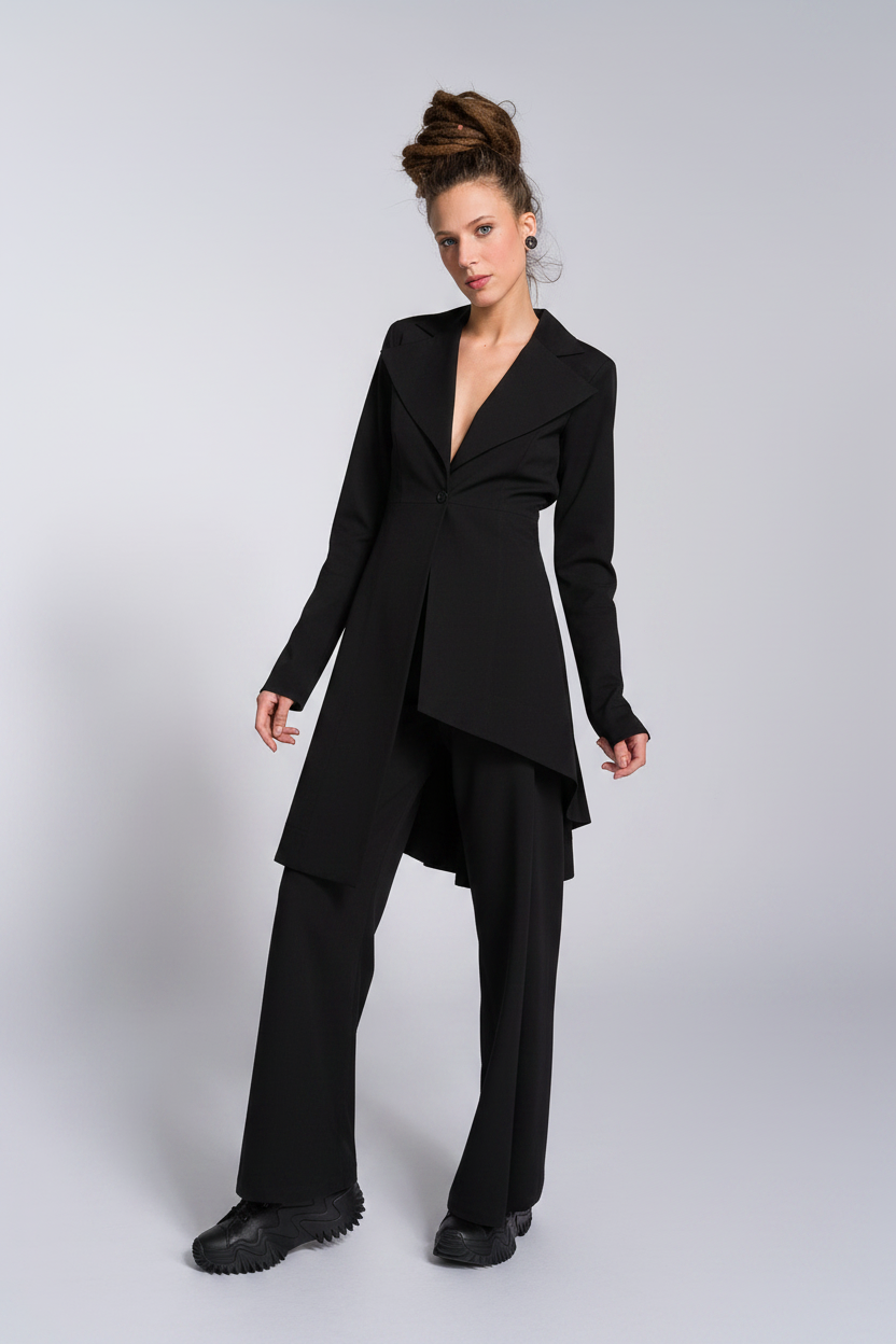 Blazer asimmetrico con bottoni