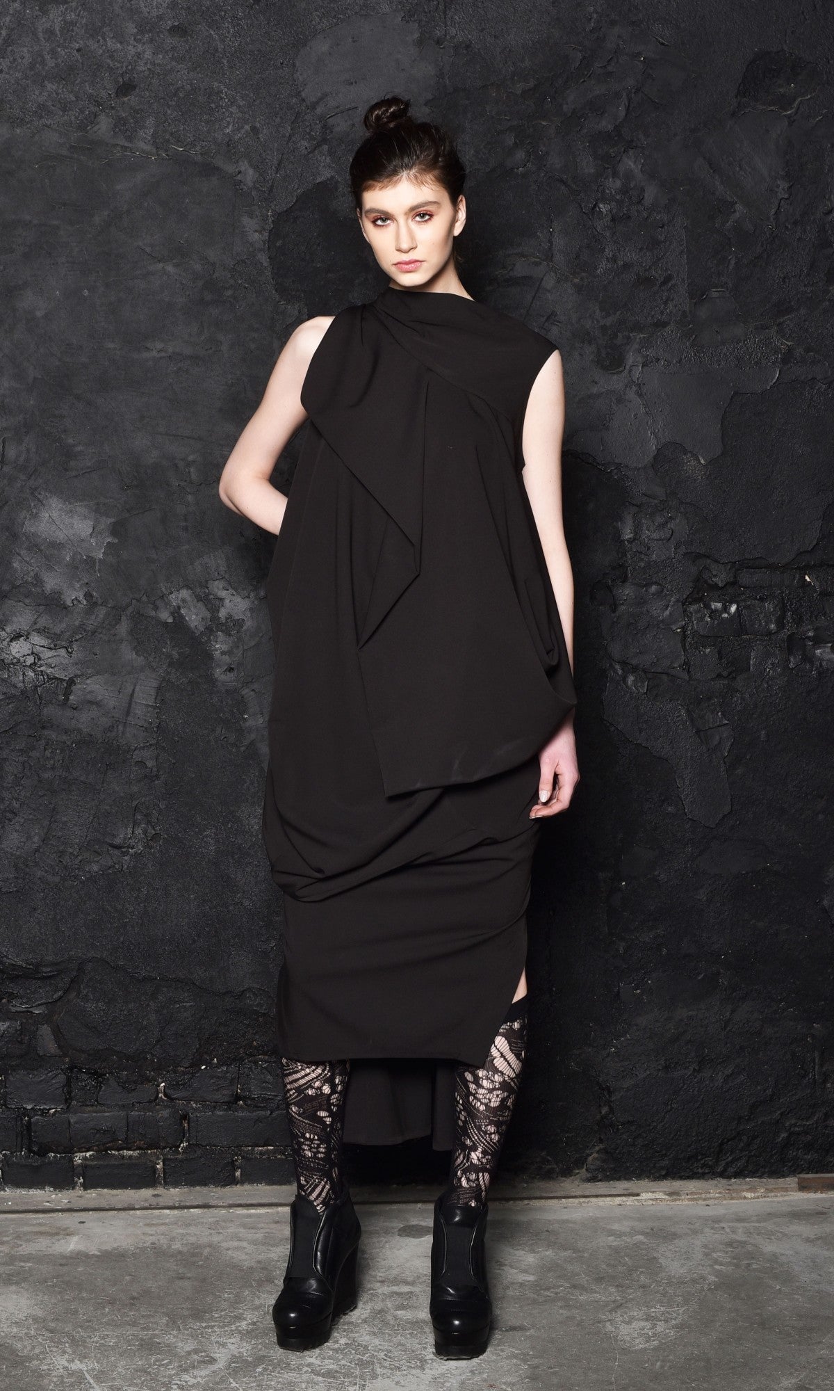 Asymmetric Sleeveless Dress - AAKASHA