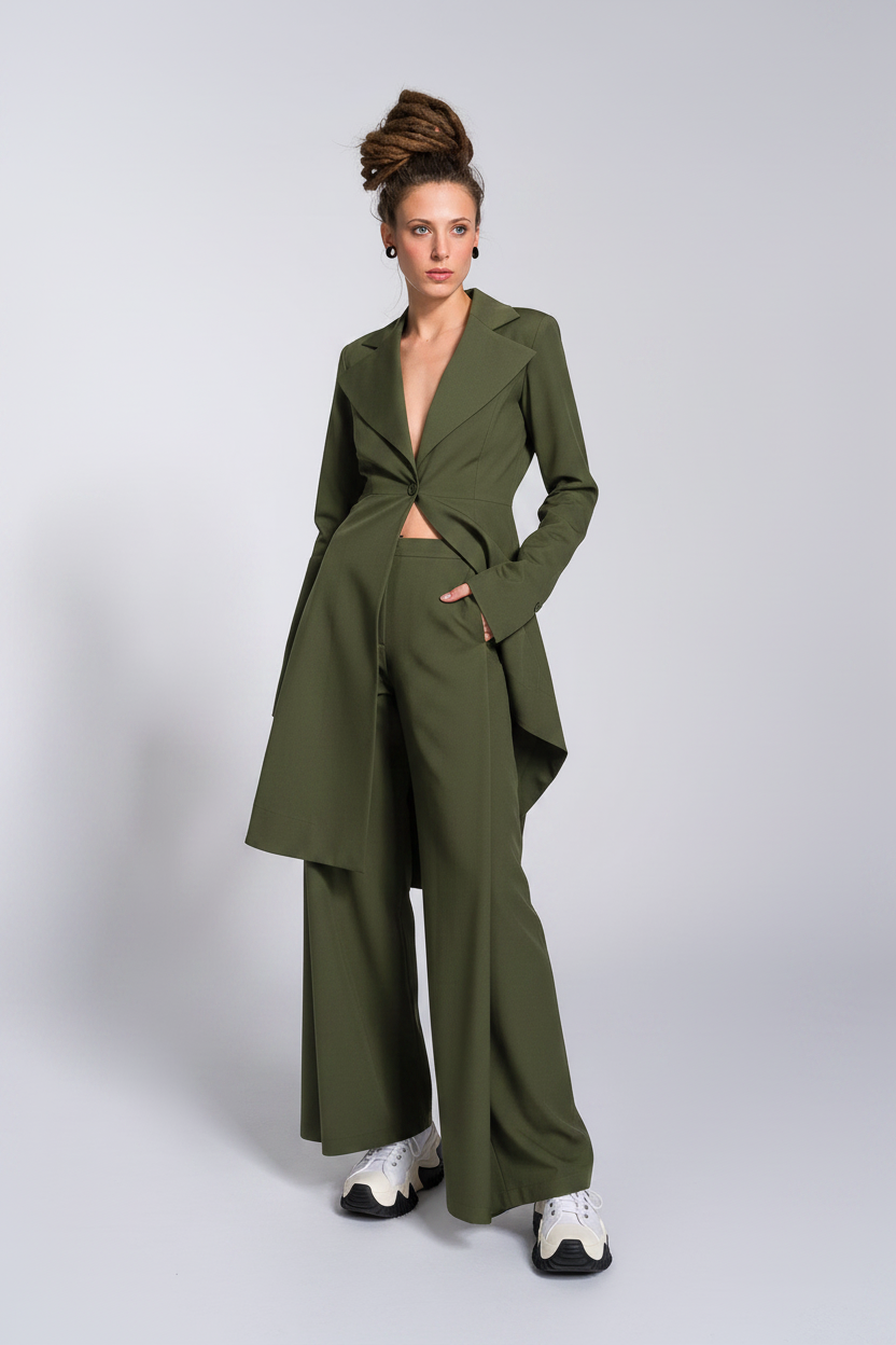 Blazer asimmetrico con bottoni