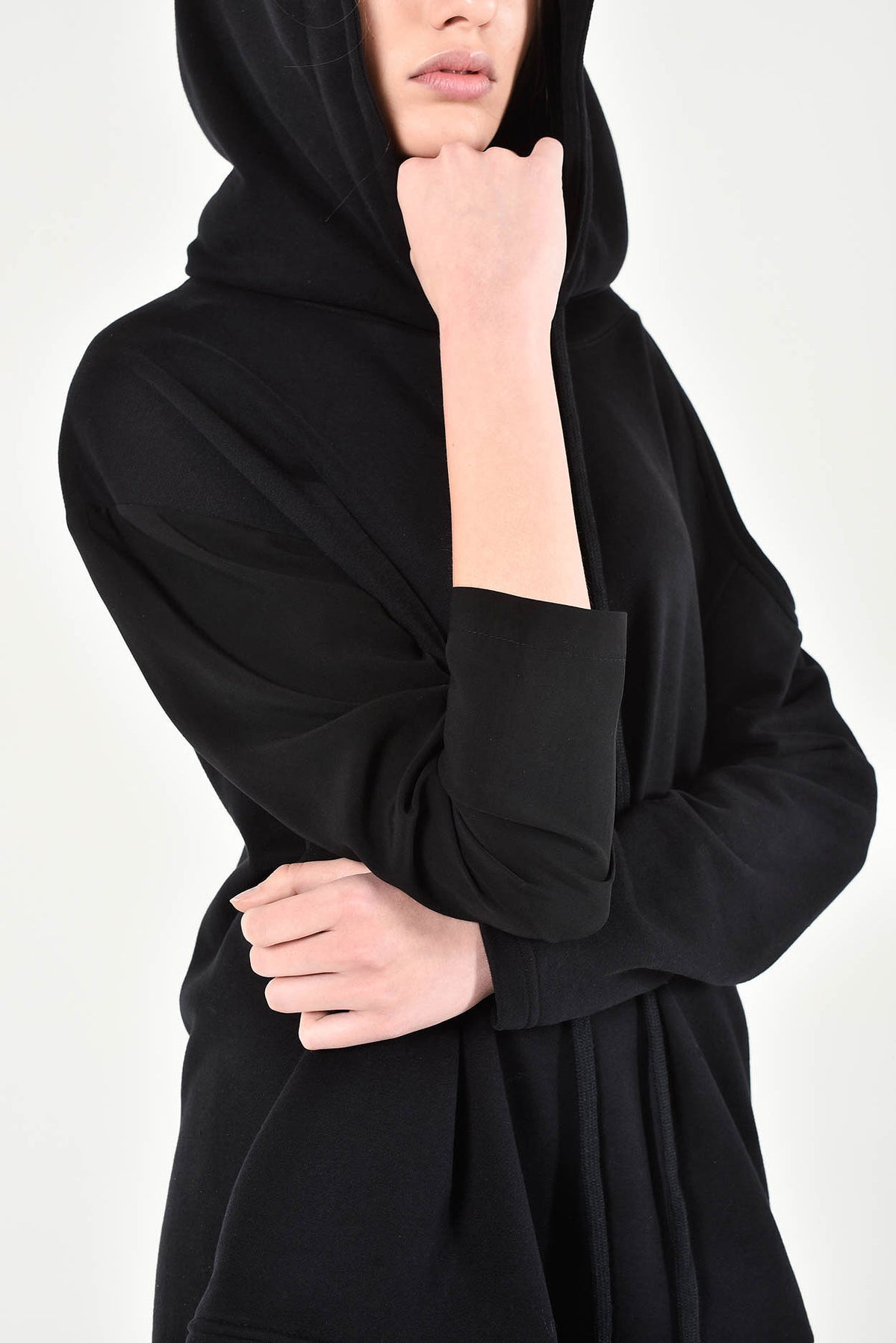 Extravagant Open Shoulder Hooded Sweatshirt