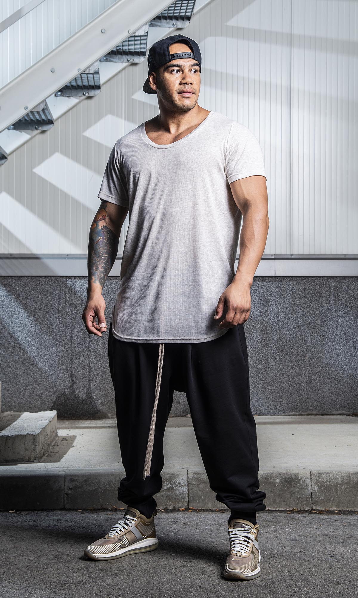 Loose Fit Sweatpants with Back Pocket - AAKASHA