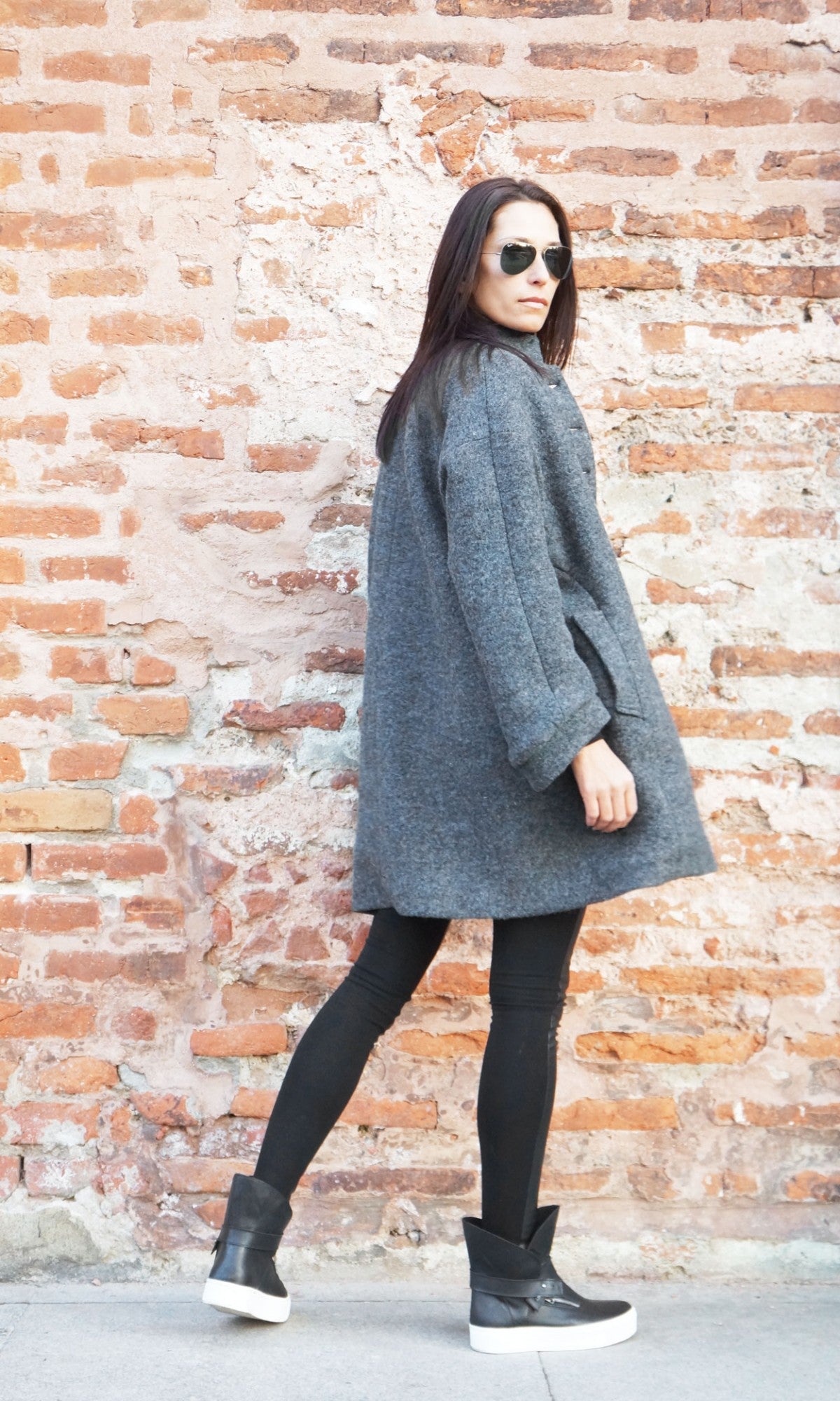 Elegant Straight Wool Coat