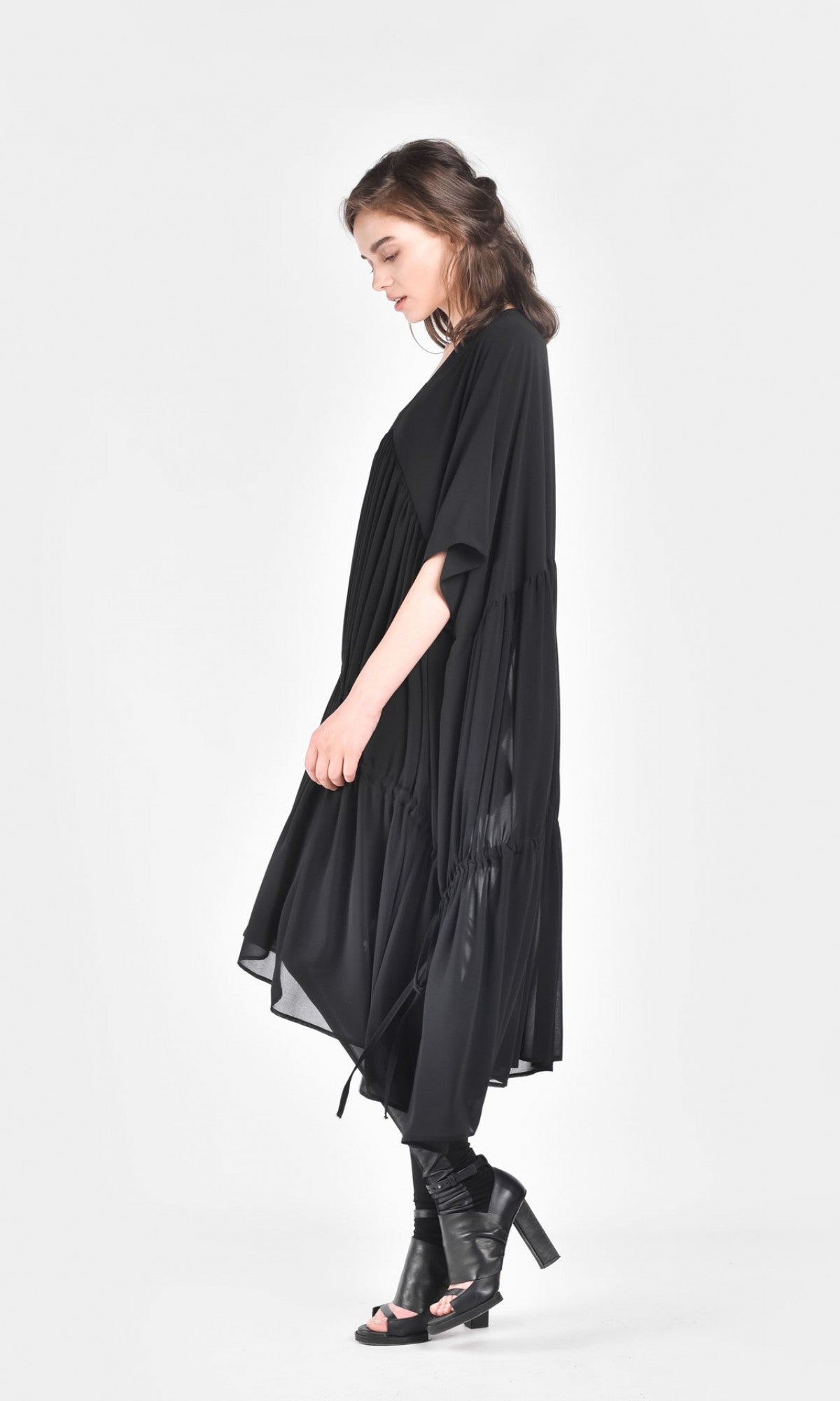 Maxi Chiffon Draped Dress