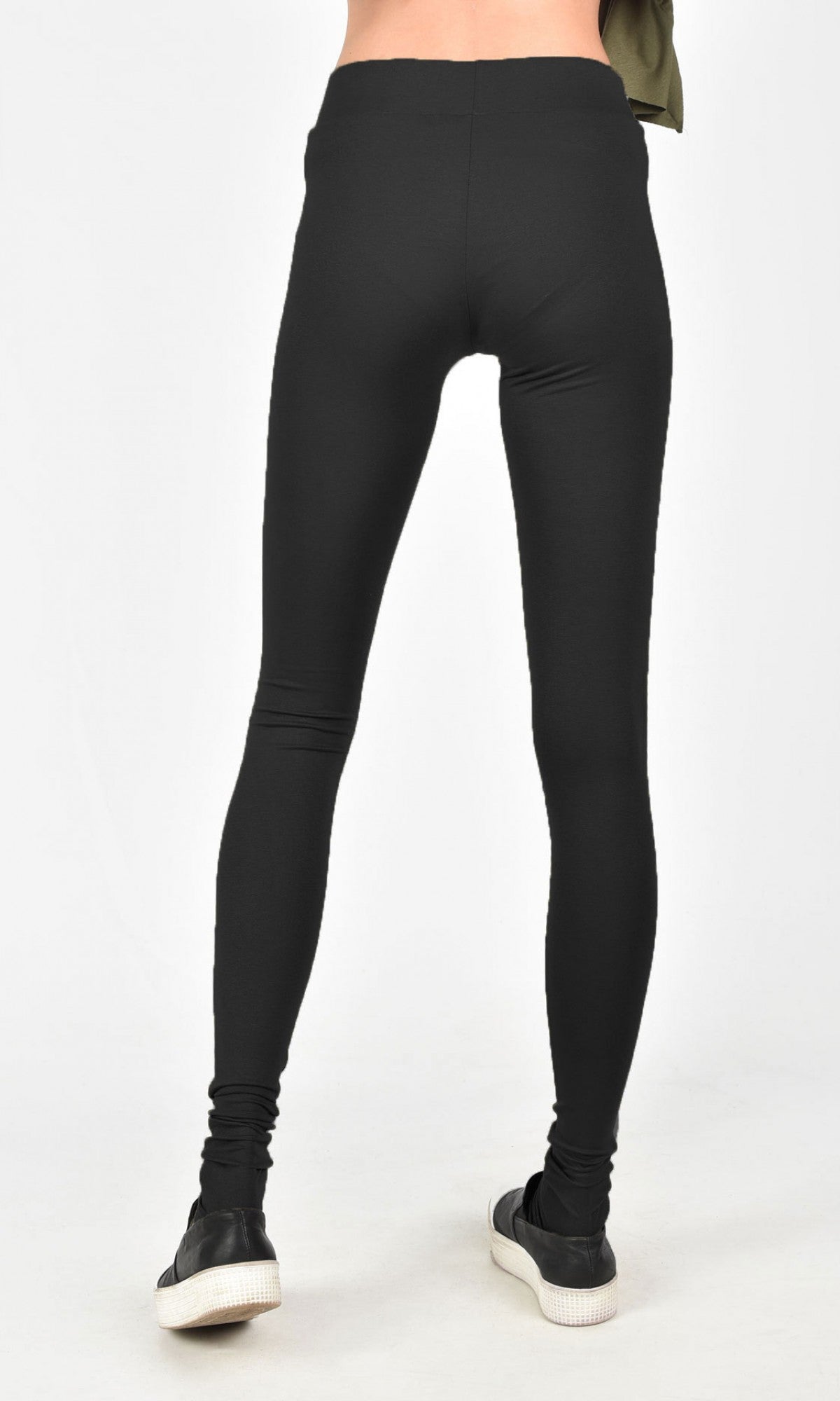 Extra Long Leggings with a Pin Tuck Pattern - AAKASHA