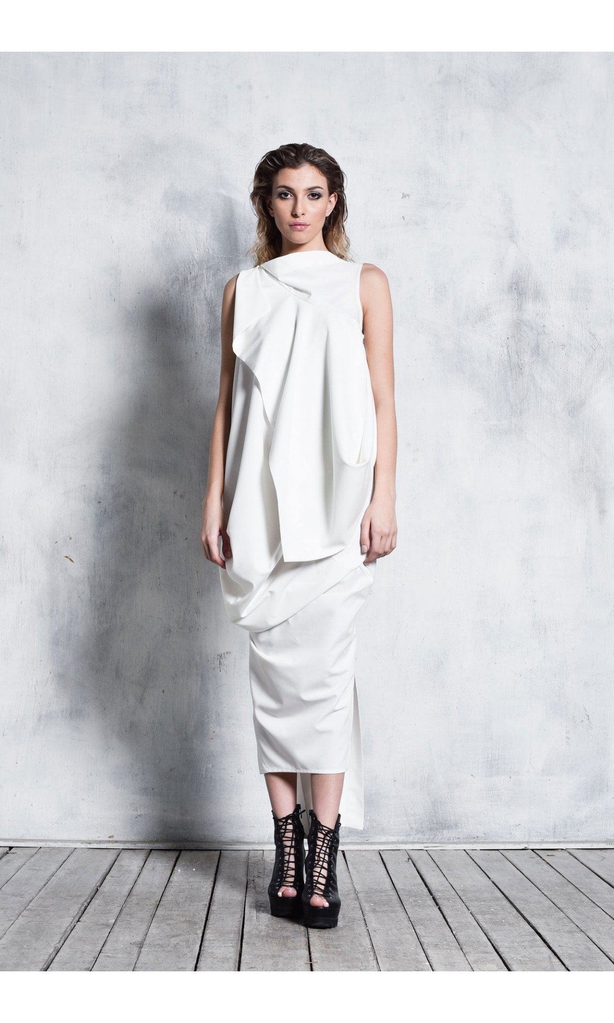 Asymmetric Sleeveless Dress