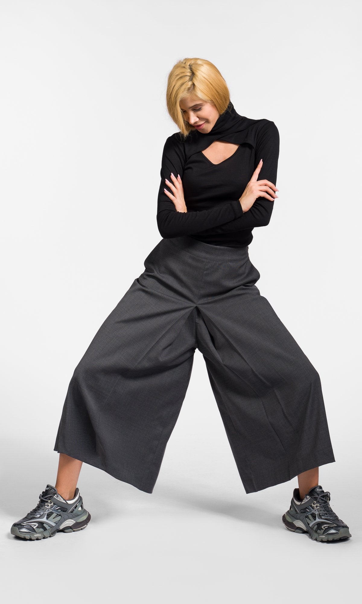 Inverted Pleat Skirt Pants - AAKASHA